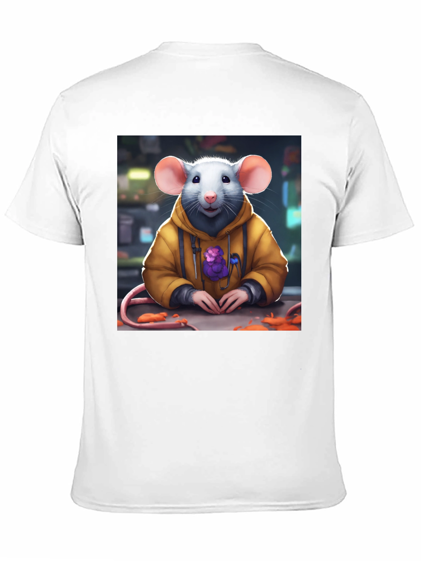 Black Rat in Hoodie T-Shirt - Unique Graphic Tee view 11