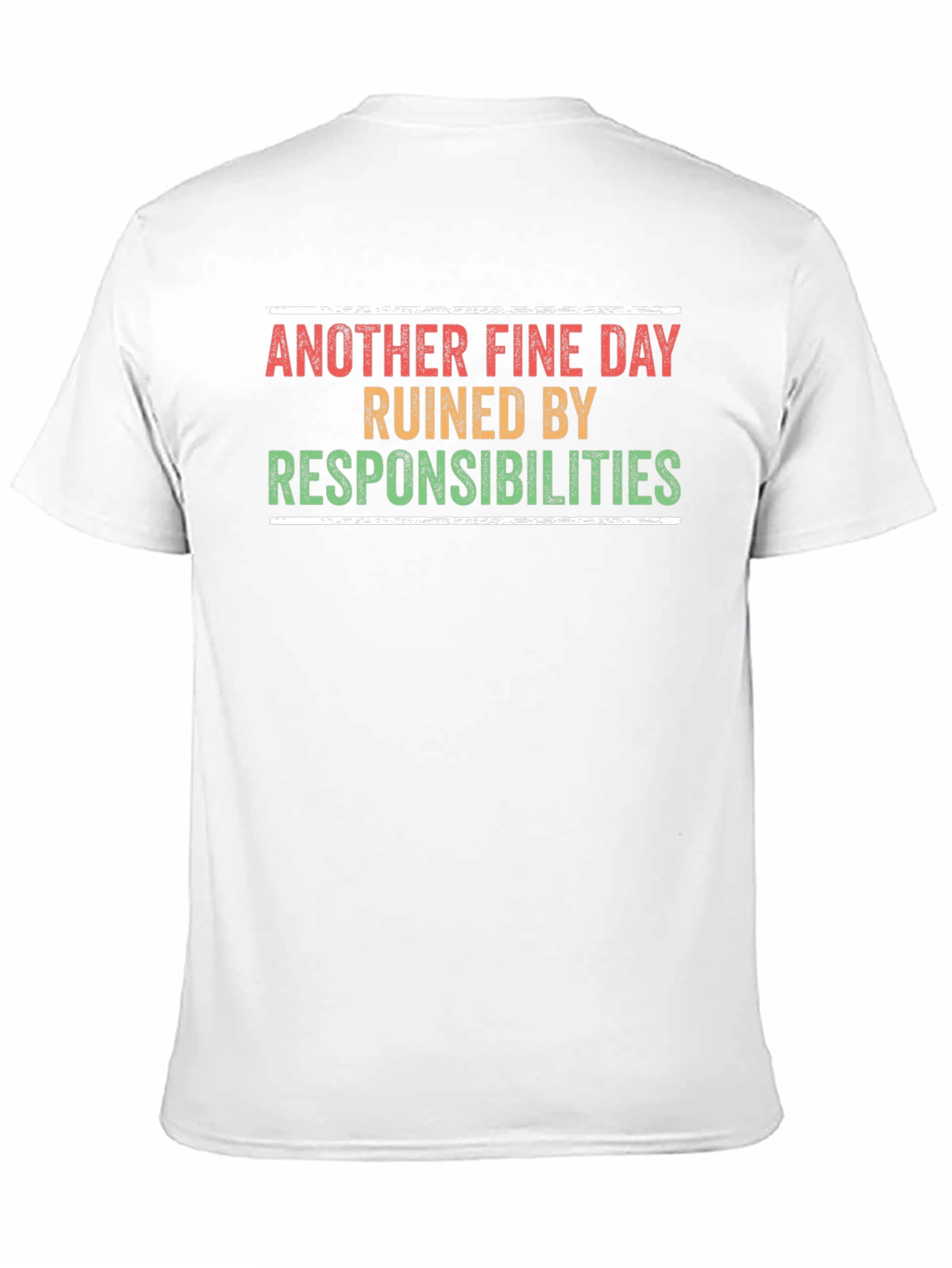 Black Funny "Responsibilities" Graphic T-Shirt view 11
