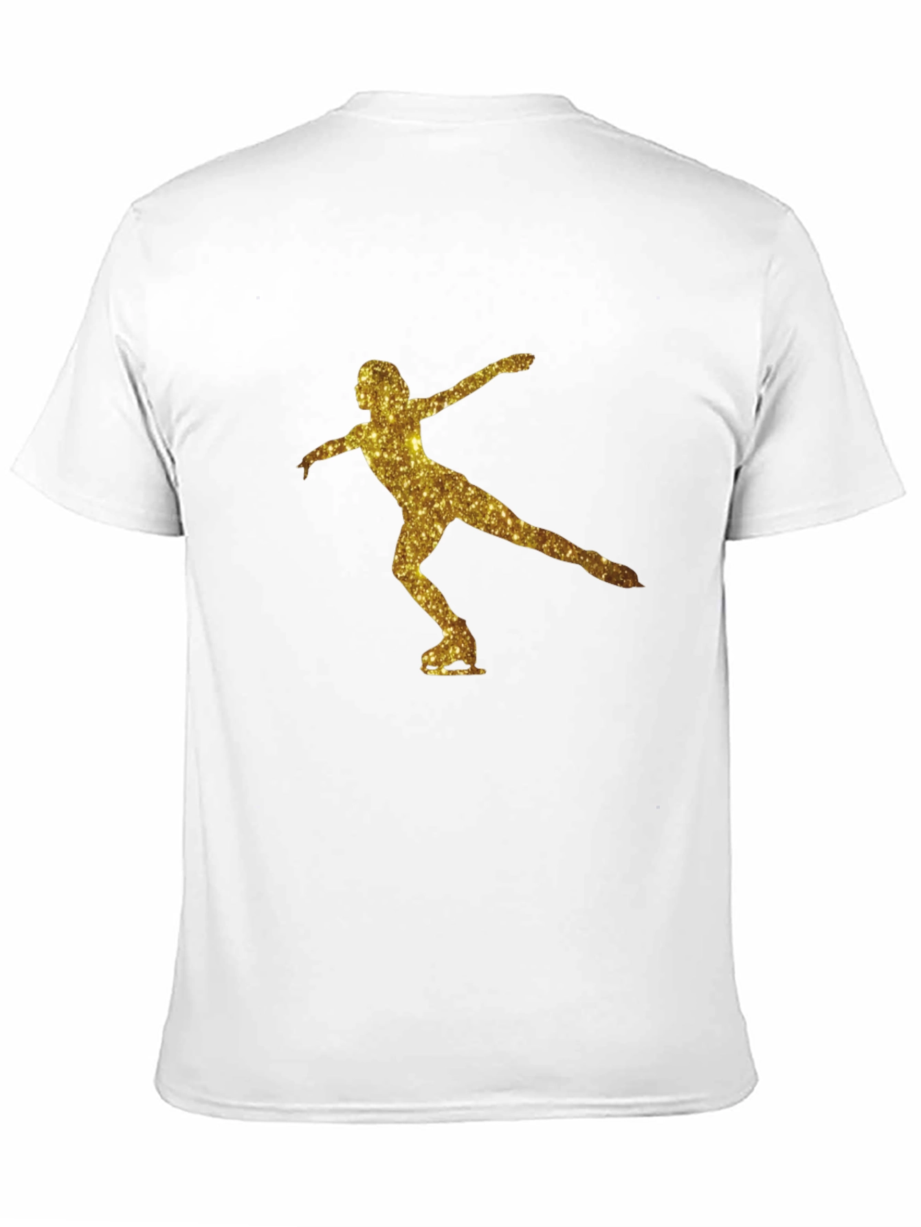 Black Gold Glitter Ice Skater T-Shirt - Black view 11