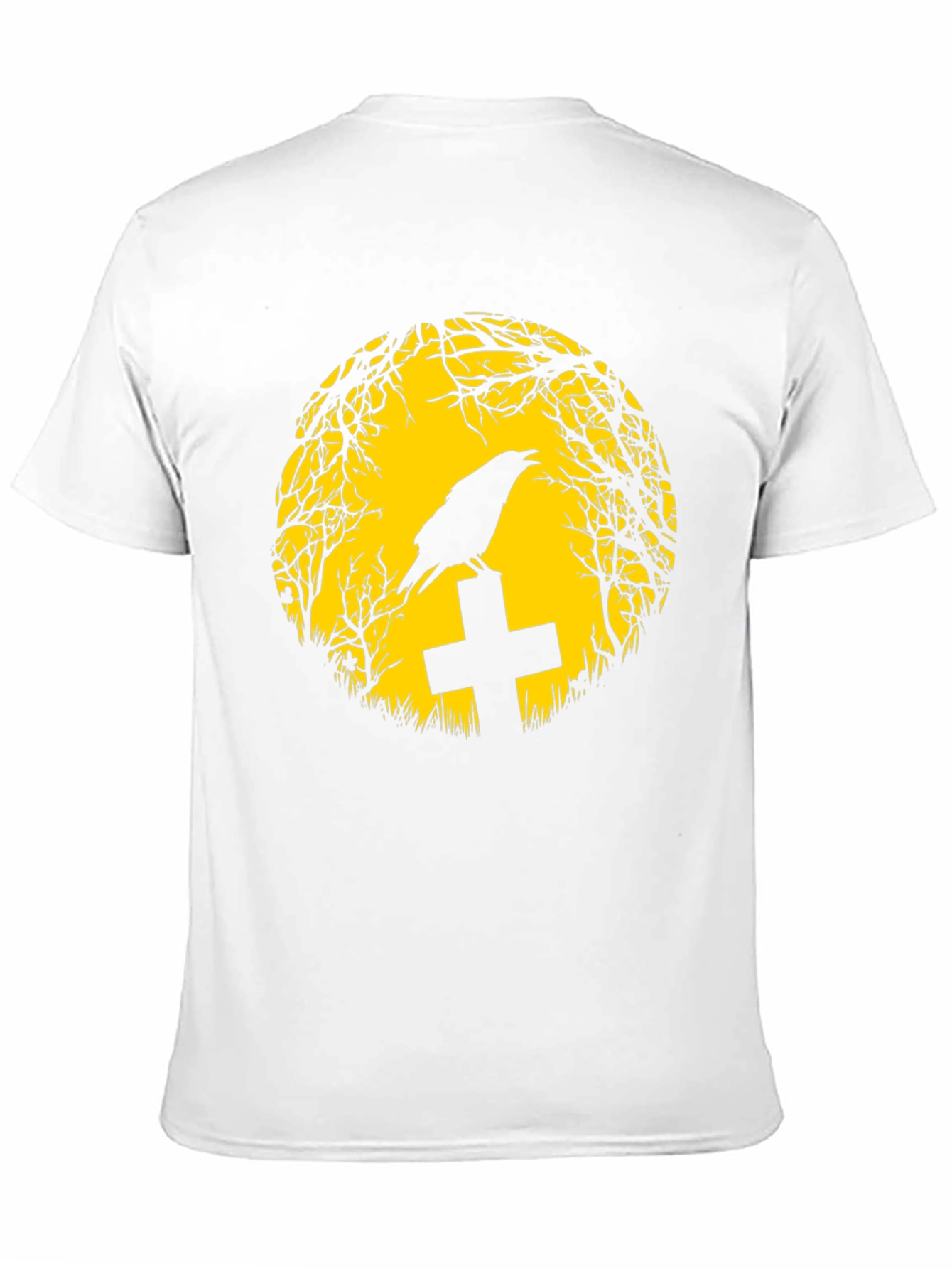 Black Raven on Tombstone T-Shirt view 11