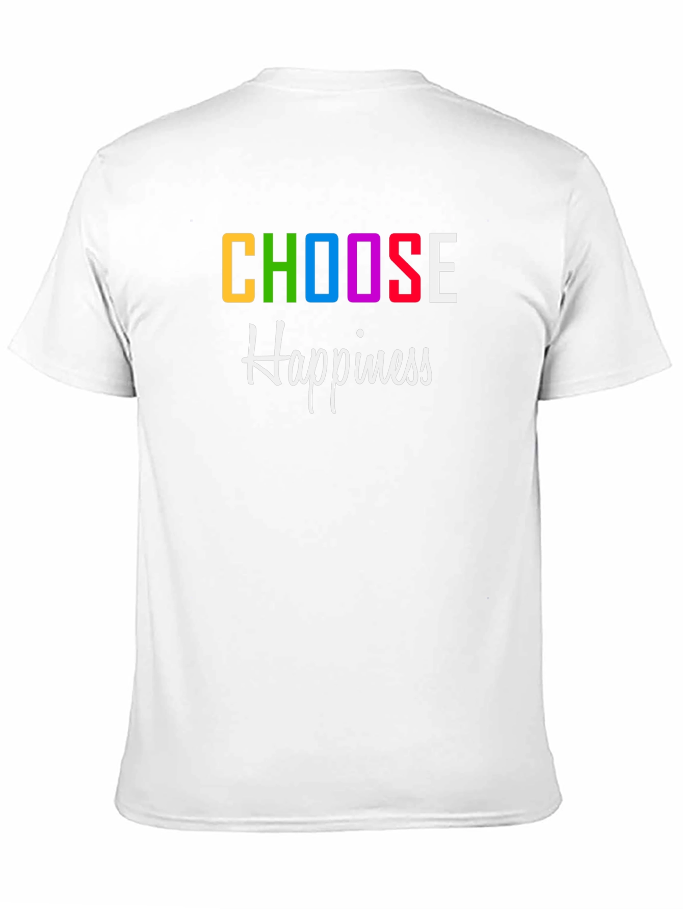Black Choose Happiness Graphic Print T-Shirt view 11