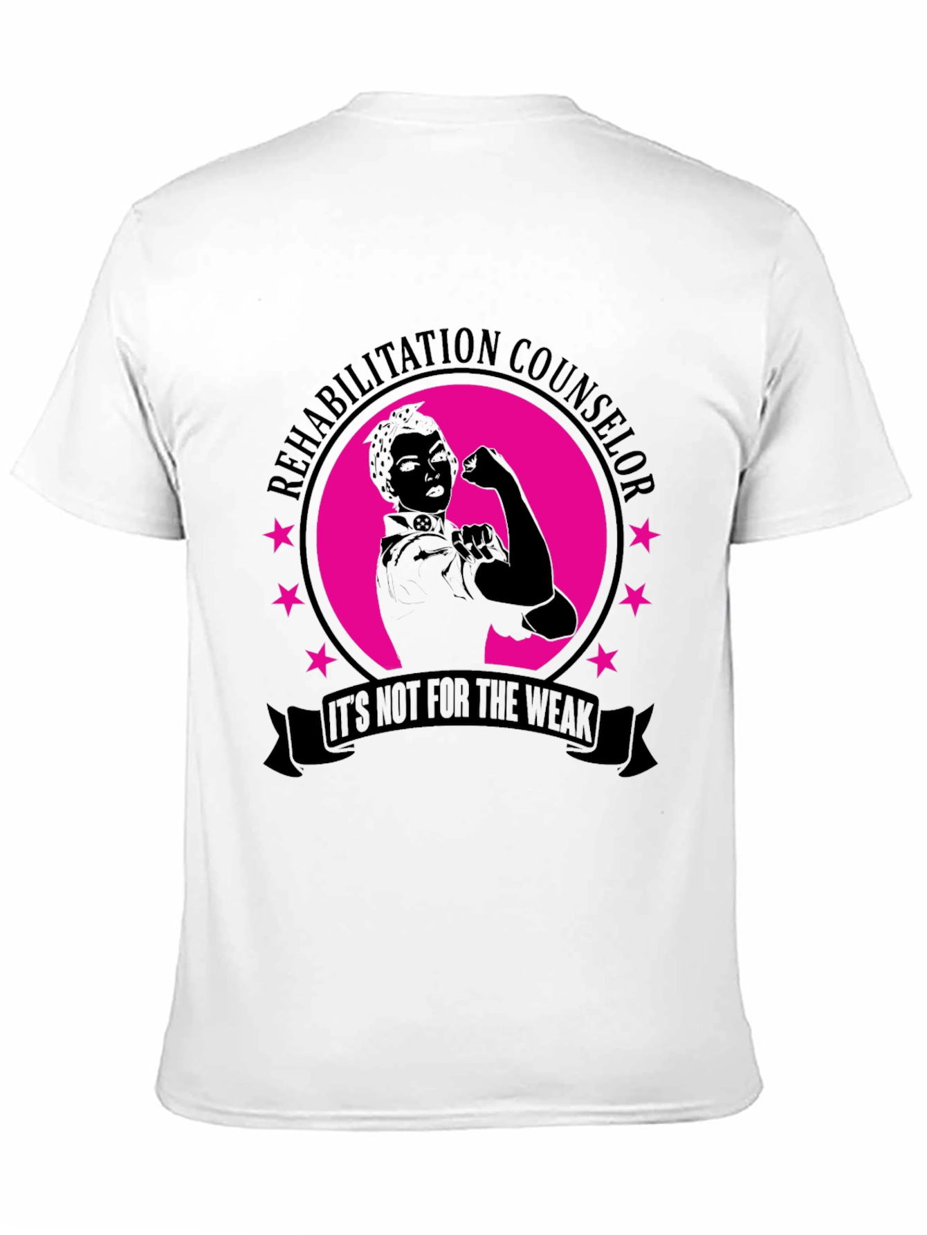 Black Rehabilitation Counselor T-Shirt - It's Not For The Weak view 11