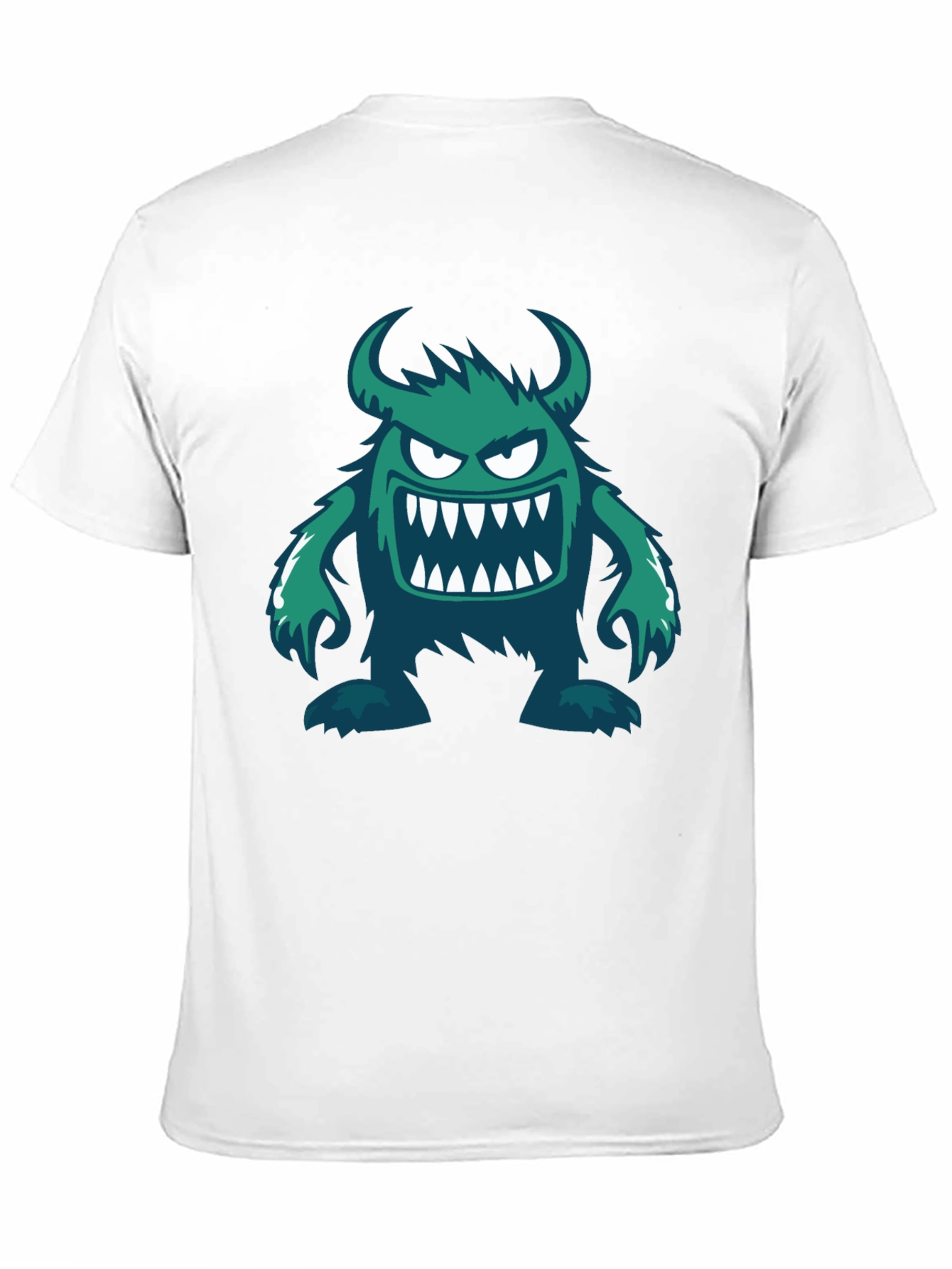 Black Monster Graphic Print Crew Neck Tee - Black view 11