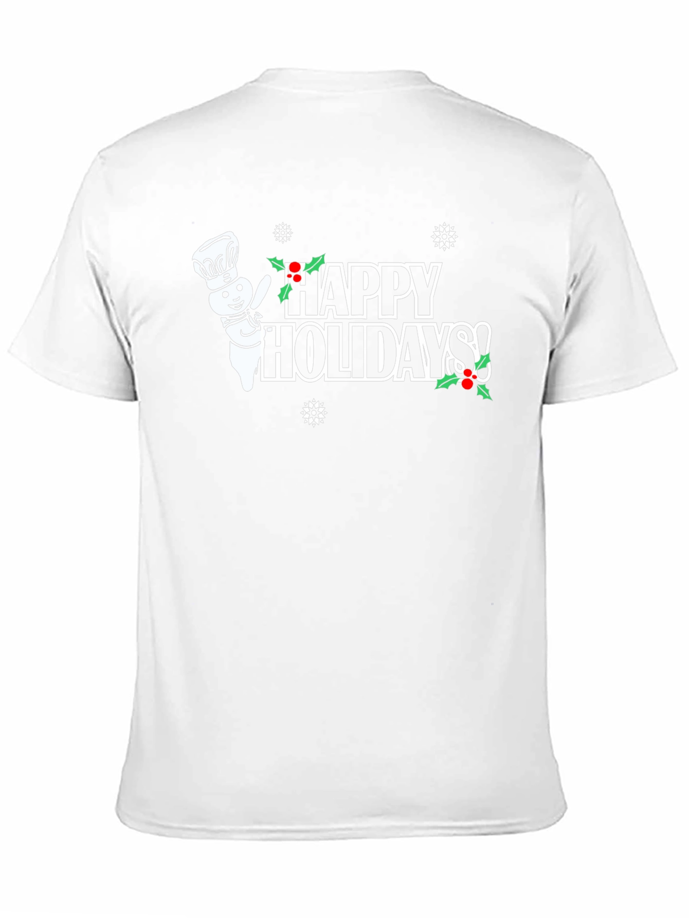 Black Happy Holidays T-Shirt view 11