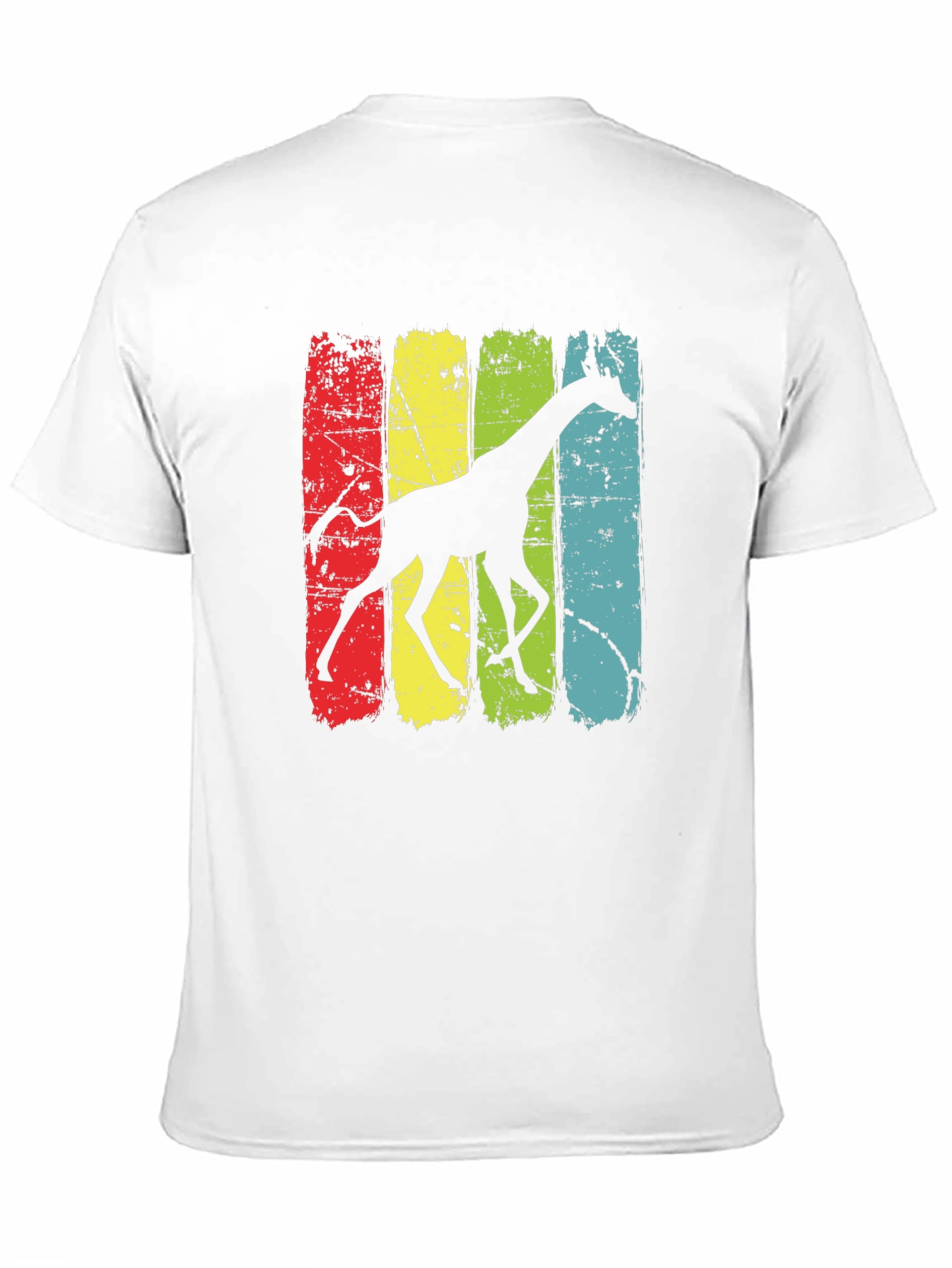 Black Retro Giraffe Graphic Tee - Men's Black T-Shirt view 11