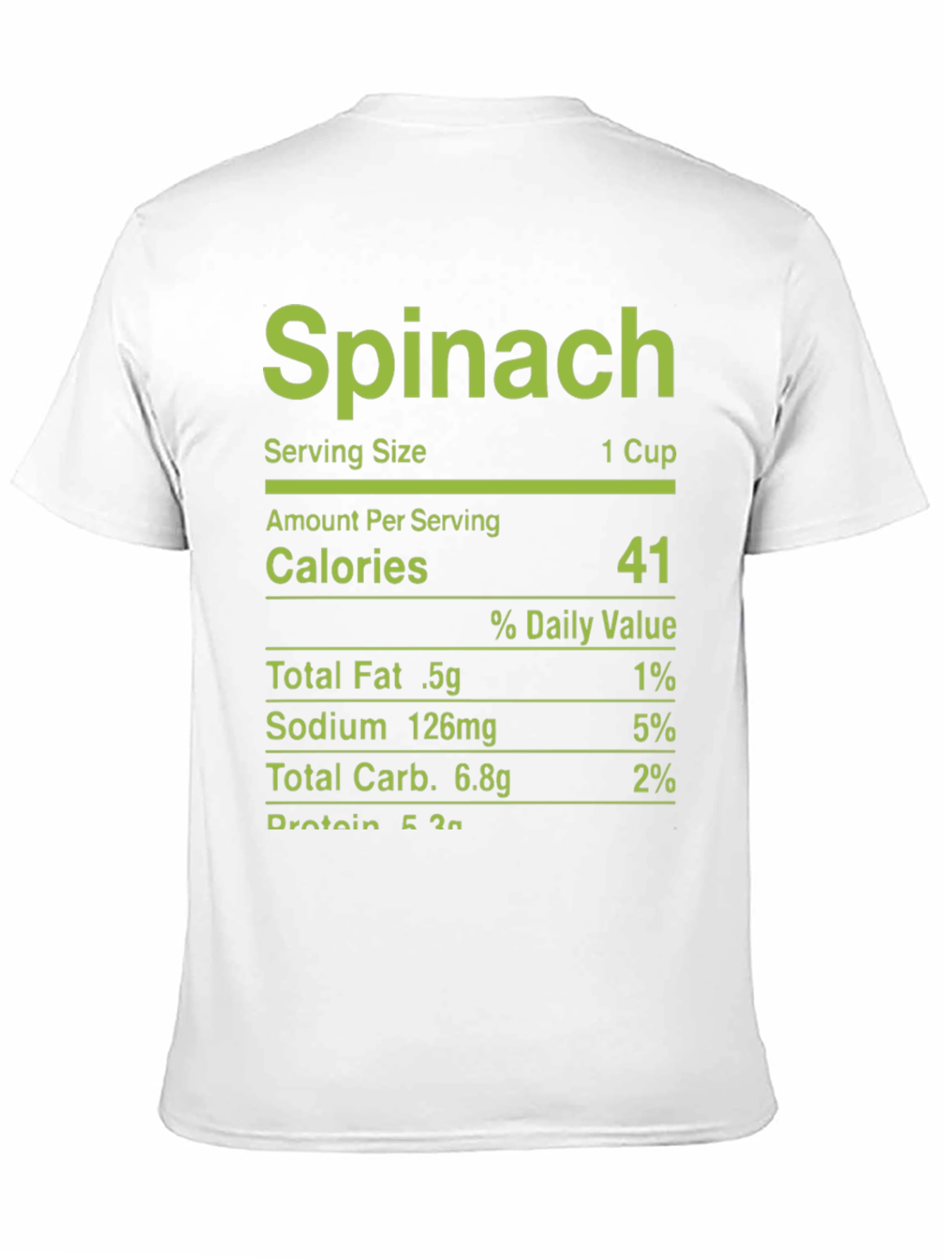 Black Spinach Nutrition Facts T-Shirt - Novelty Tee view 11