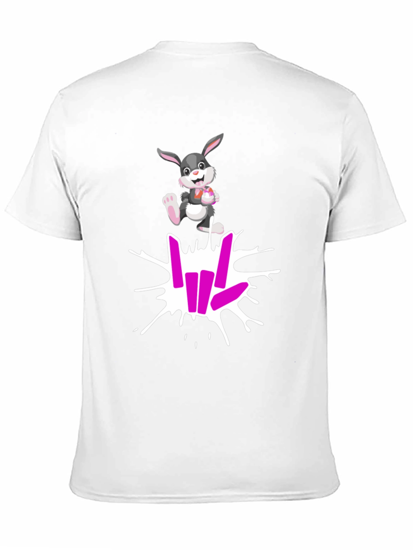 Black Cool Rabbit Share Love T-Shirt view 11