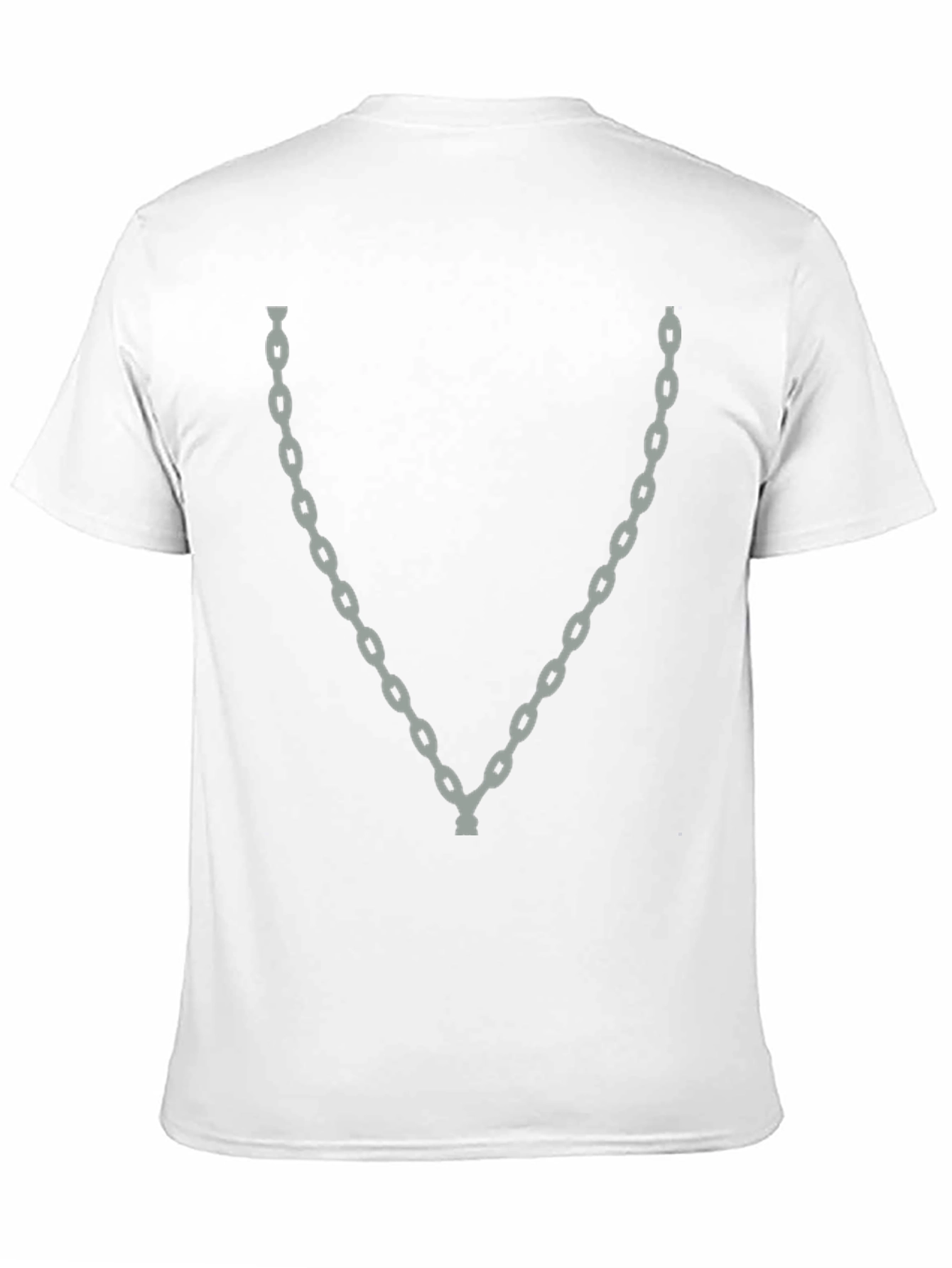 Black Men's Chain Graphic Tee - Stylish Crew Neck T-Shirt view 11