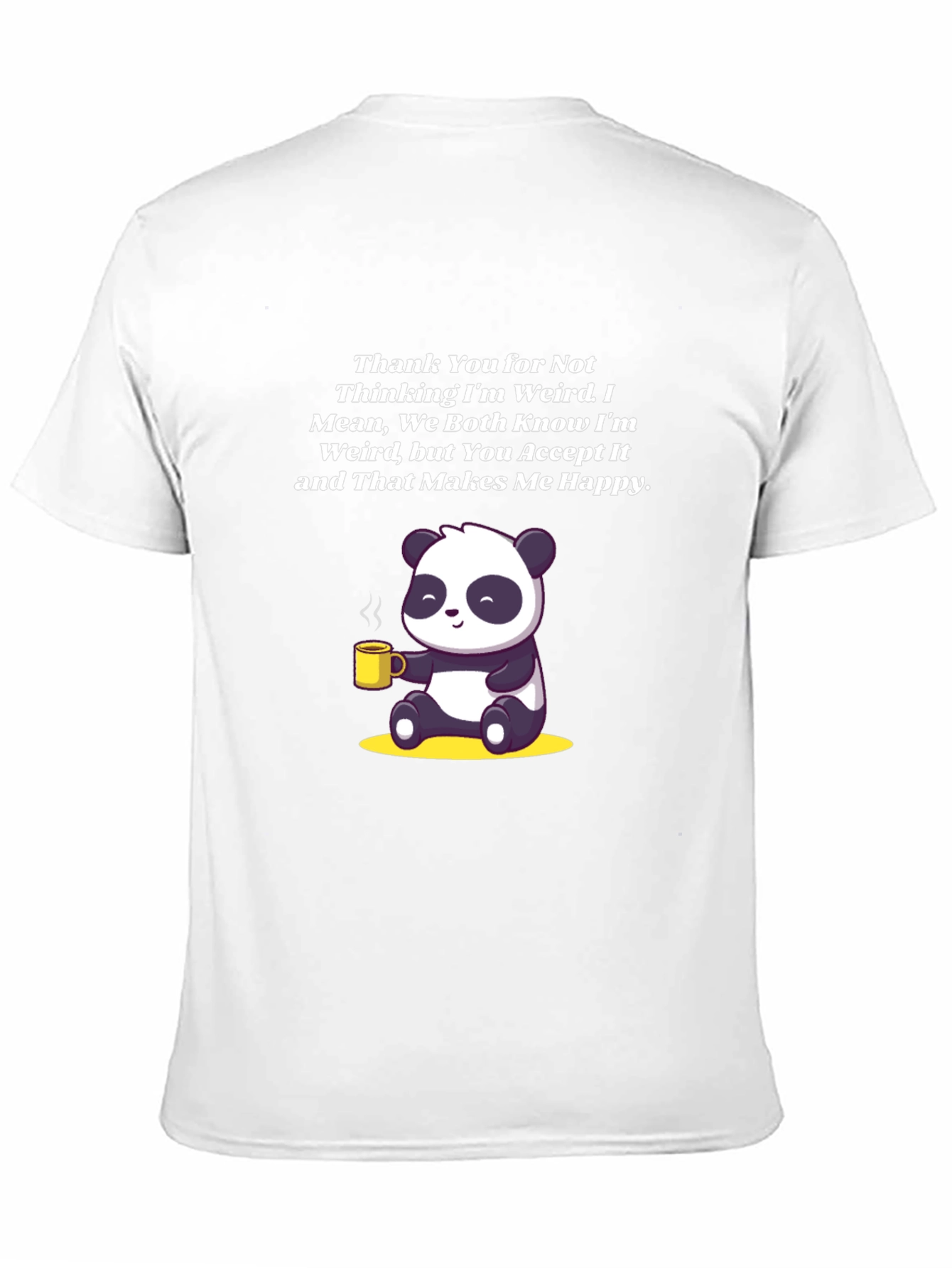 Black Panda Weird T-Shirt - Funny Graphic Tee view 11