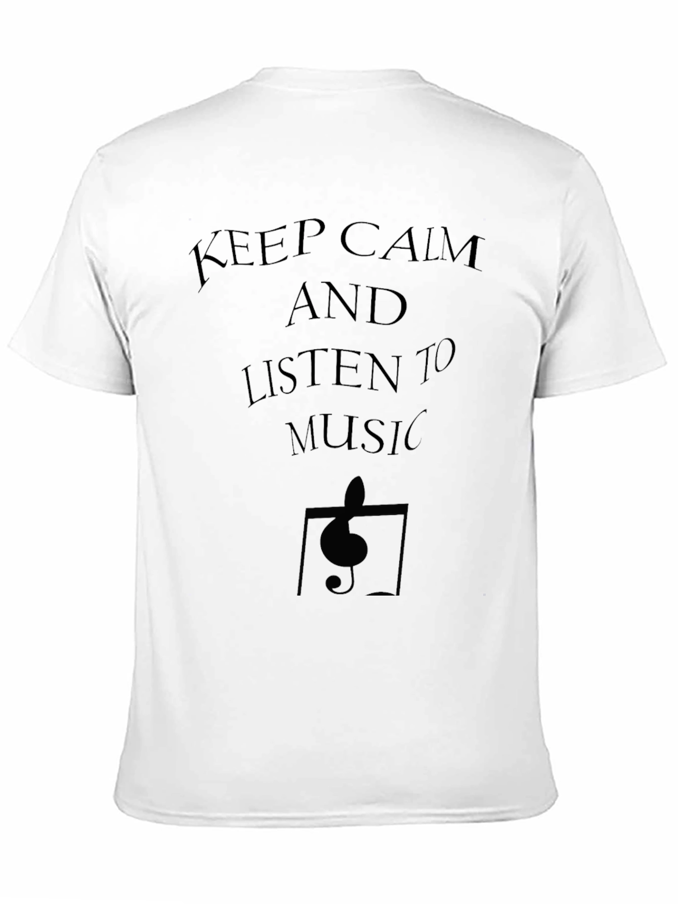 Black Keep Calm and Listen to Music T-Shirt view 11