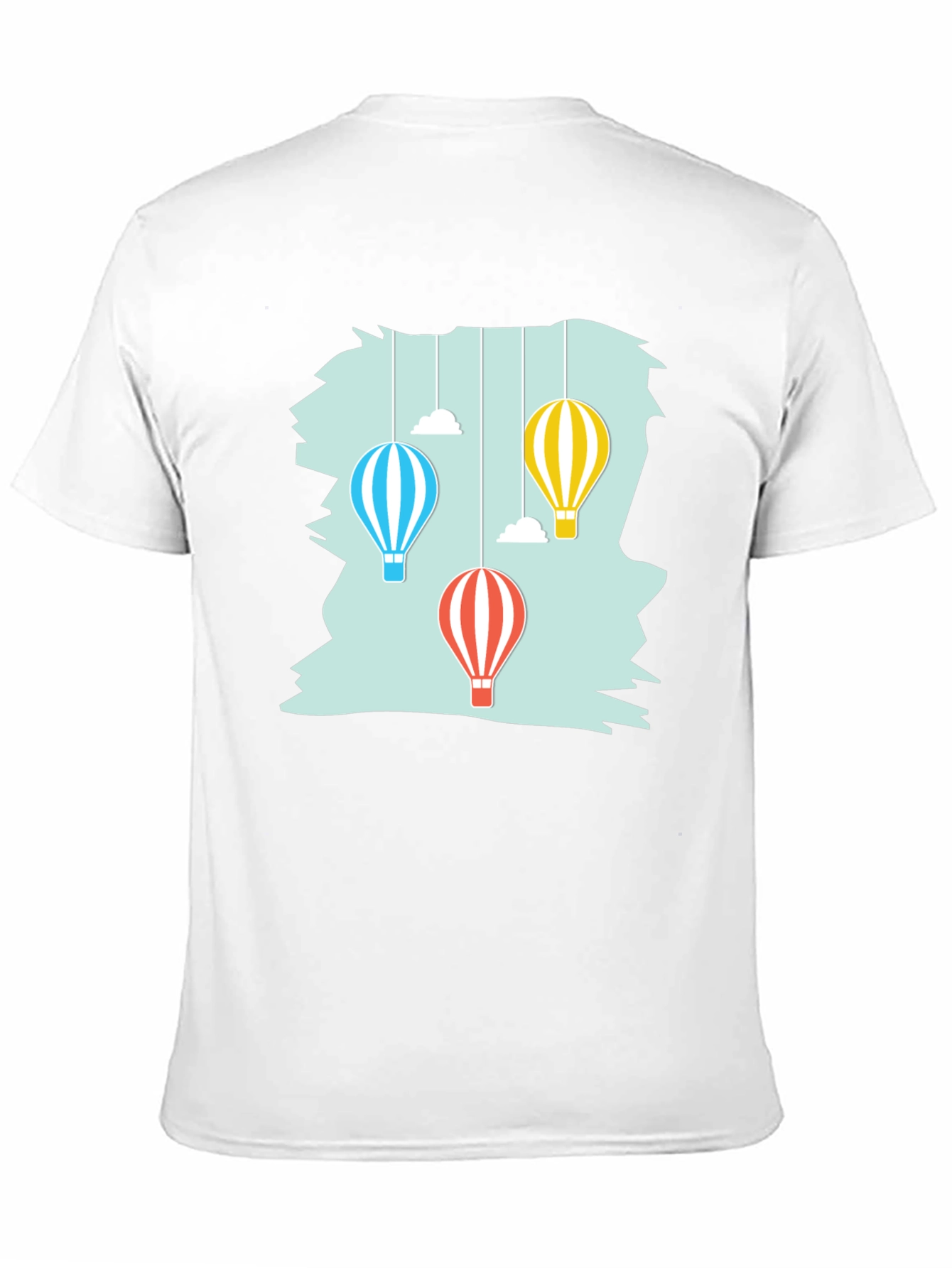 Black Hot Air Balloon Graphic Tee - Soft Cotton Casual Shirt view 11