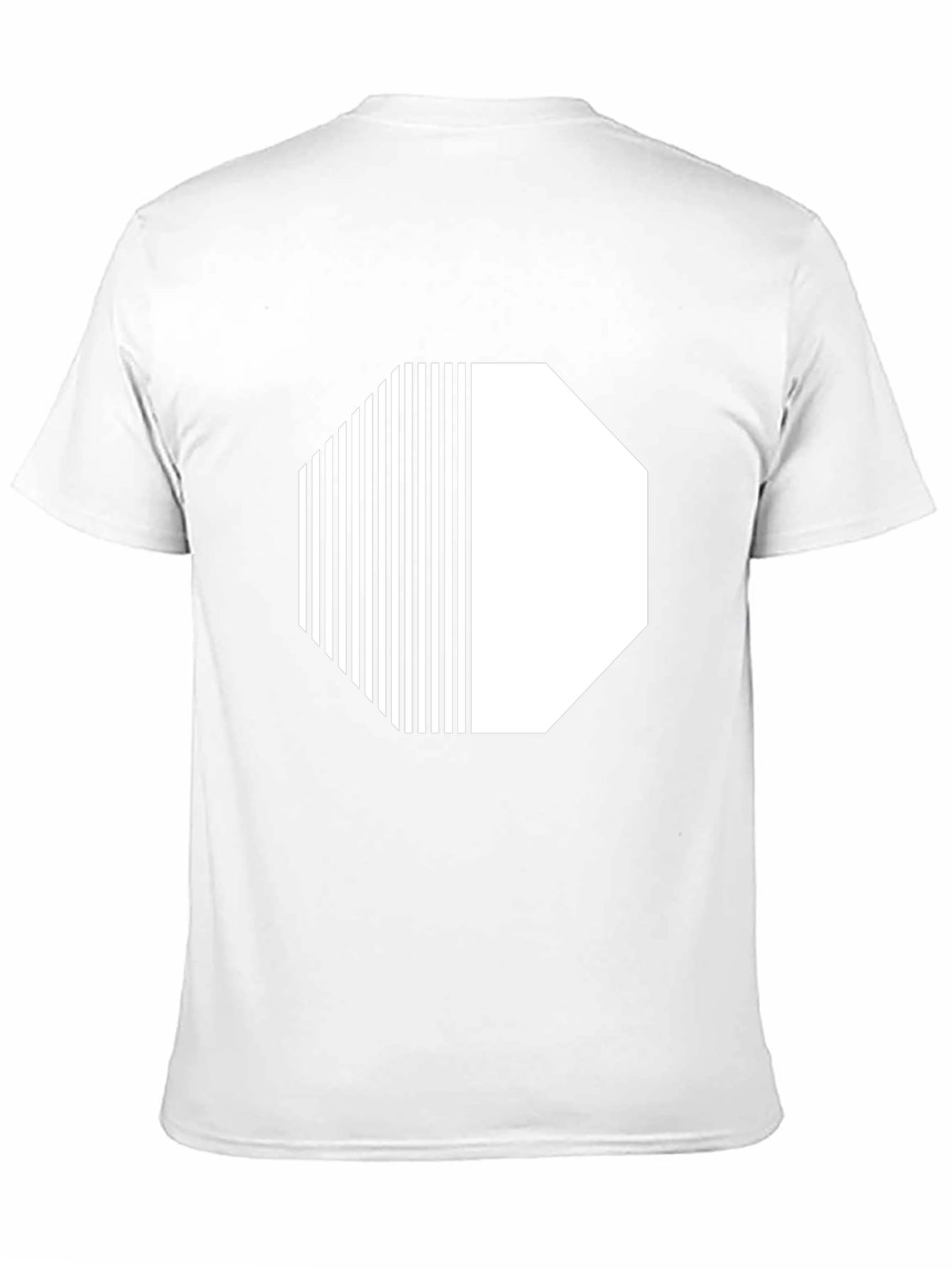 Black Abstract Graphic Tee - Octagon Design - Black view 11