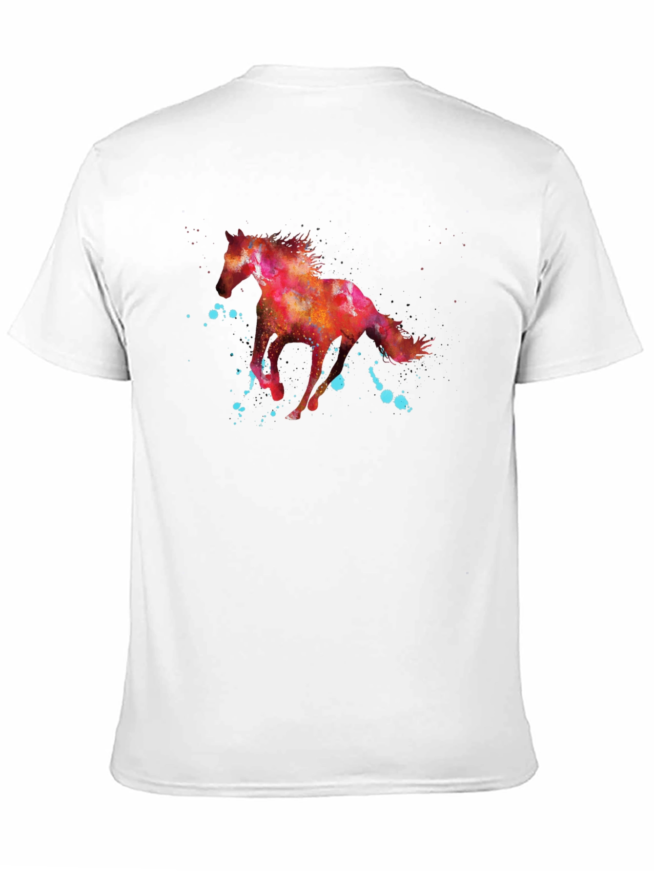 Black Watercolor Horse Graphic T-Shirt view 11