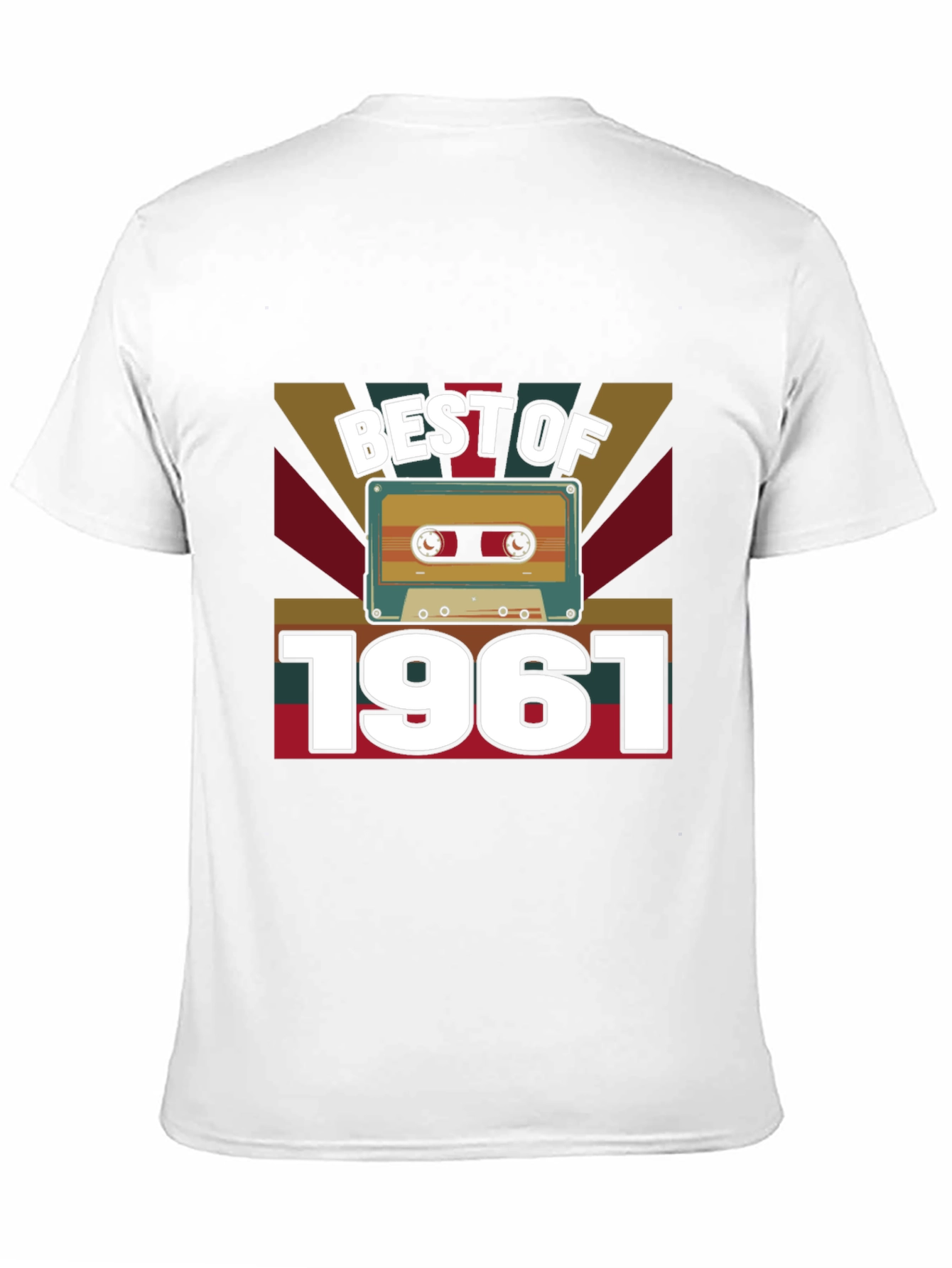 Black Best of 1961 Cassette Tape Graphic T-Shirt view 11