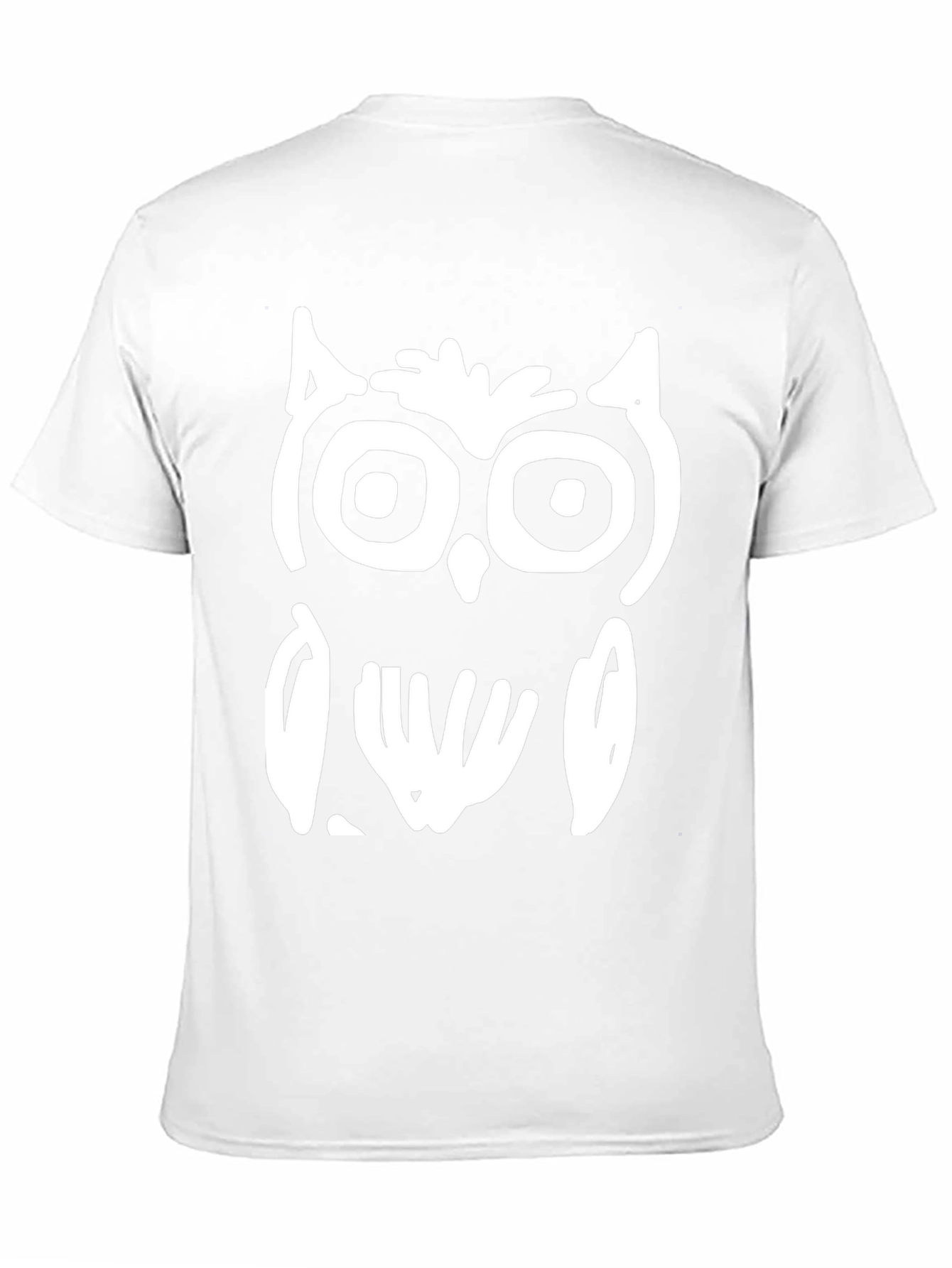 Black Abstract Owl Graphic Black T-Shirt view 11