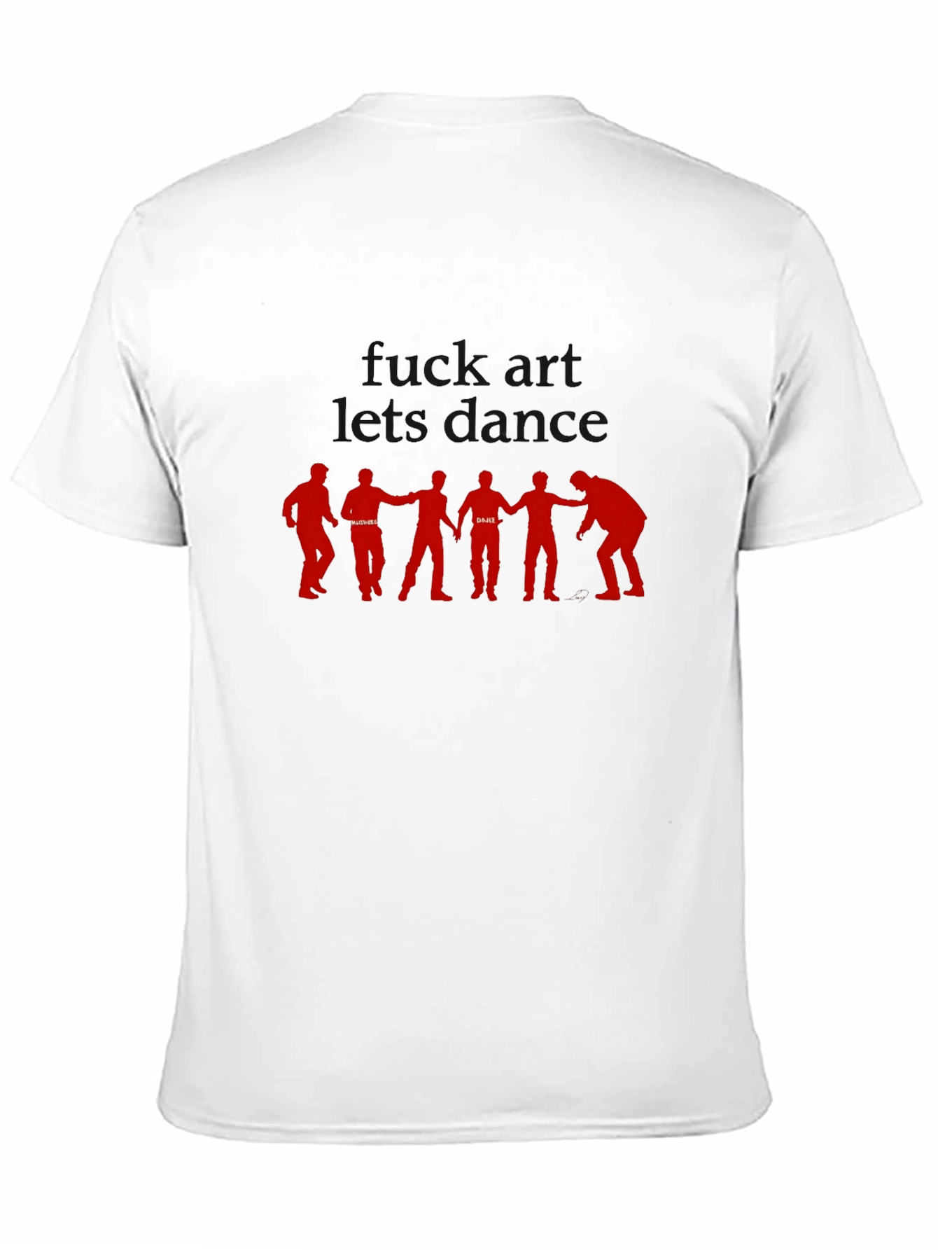 Black Funny F*ck Art Let's Dance Graphic T-Shirt view 11