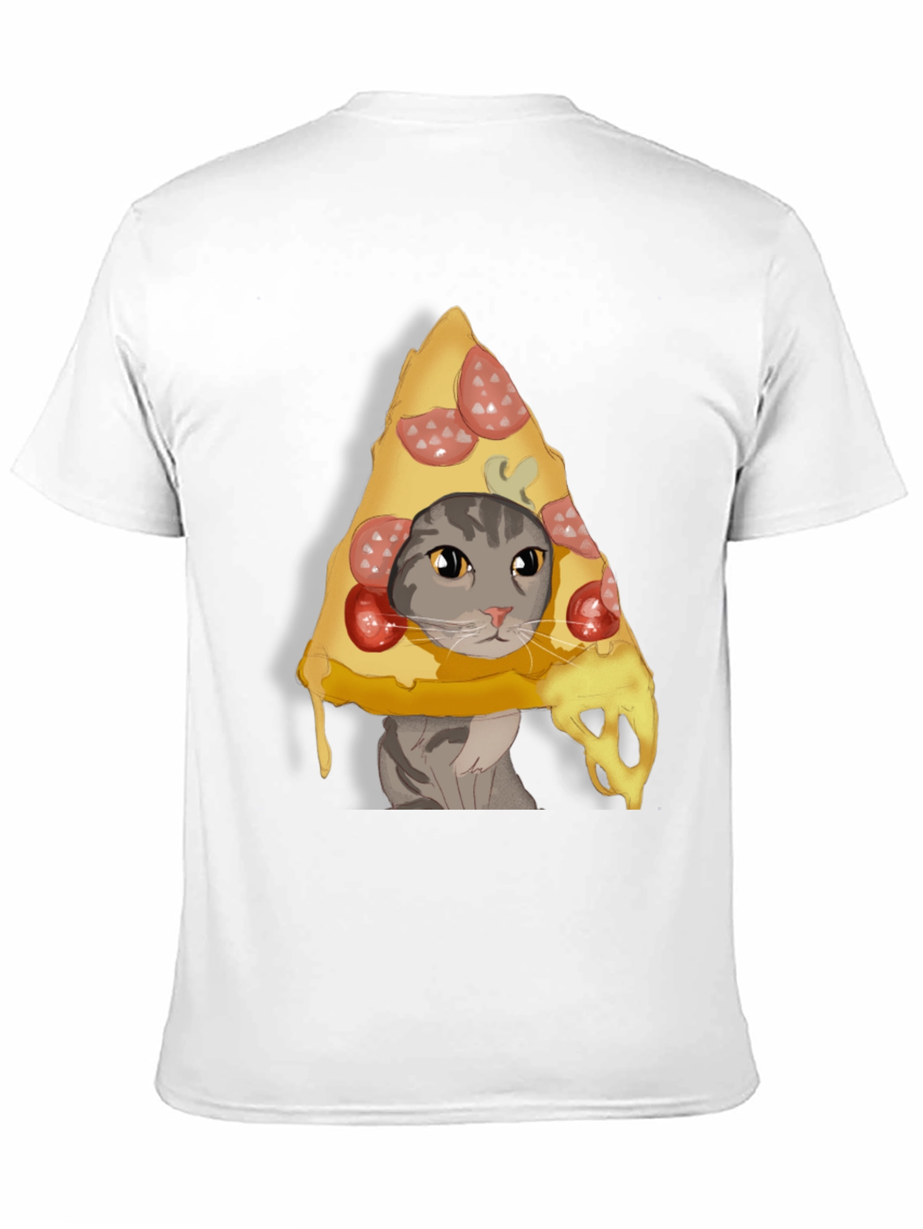 Black Pizza Cat Graphic T-Shirt - Funny & Unique view 11