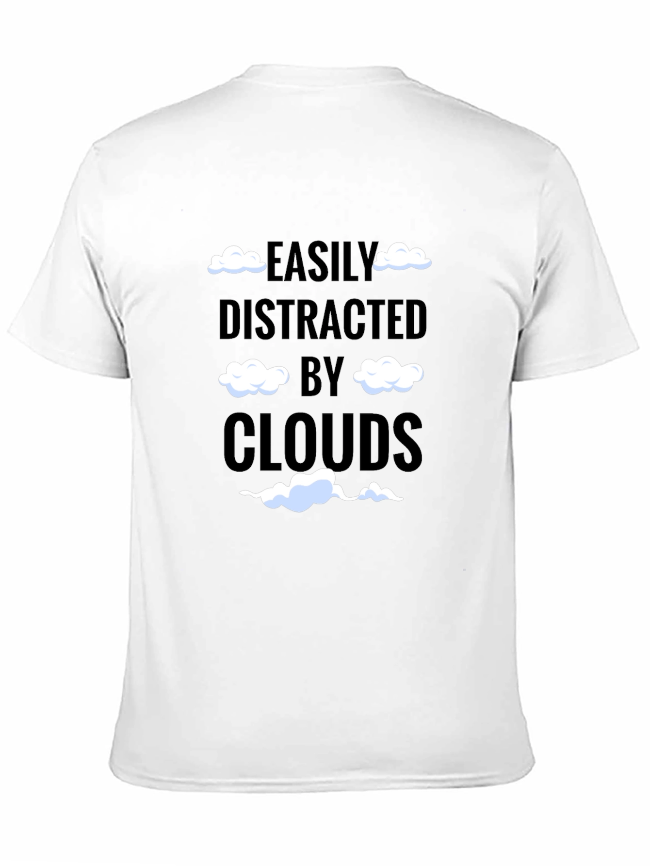 Black Easily Distracted by Clouds T-Shirt Funny Cloud Lover Tee view 11