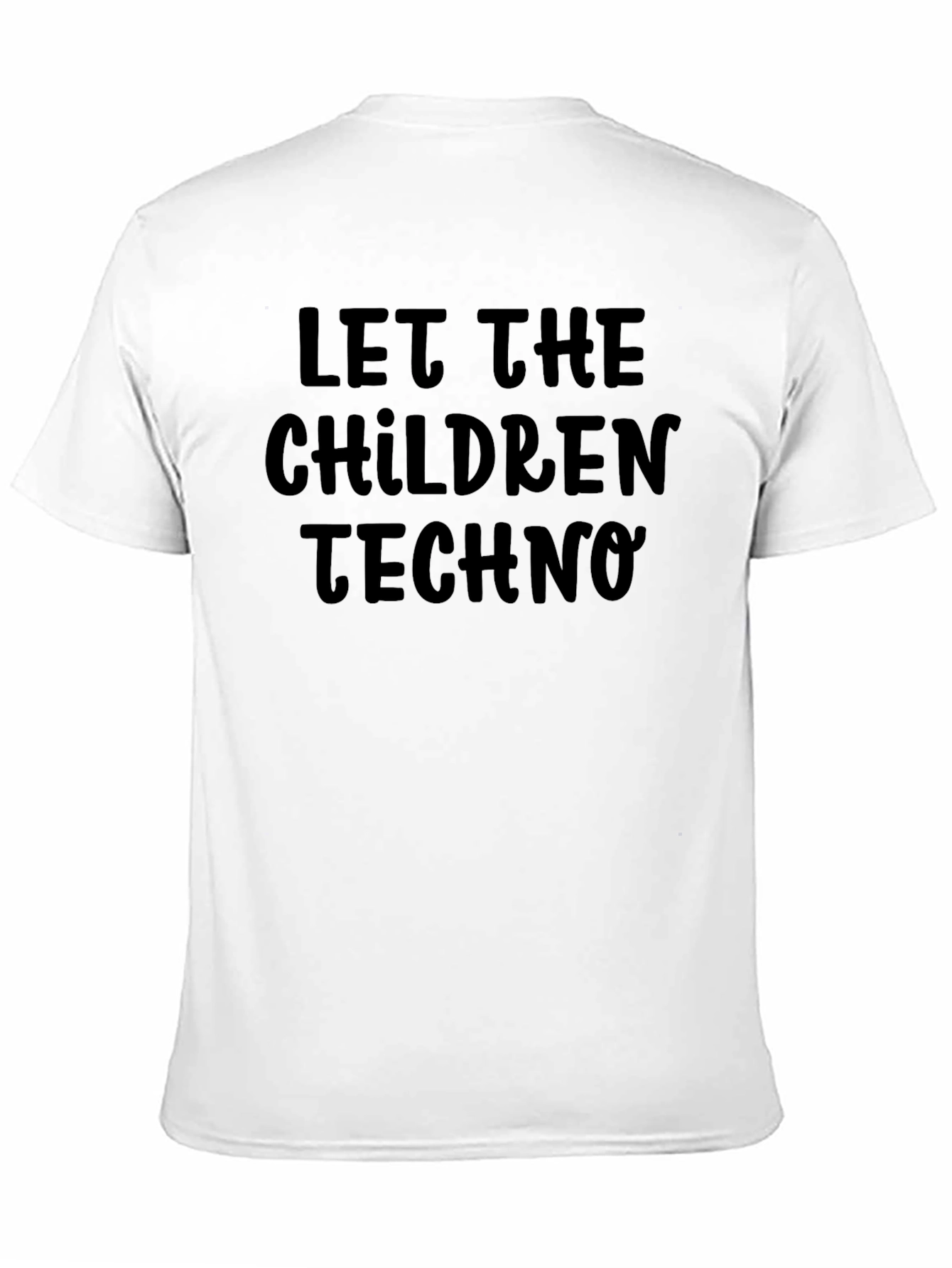 Black Let The Children Techno Black T-Shirt view 11