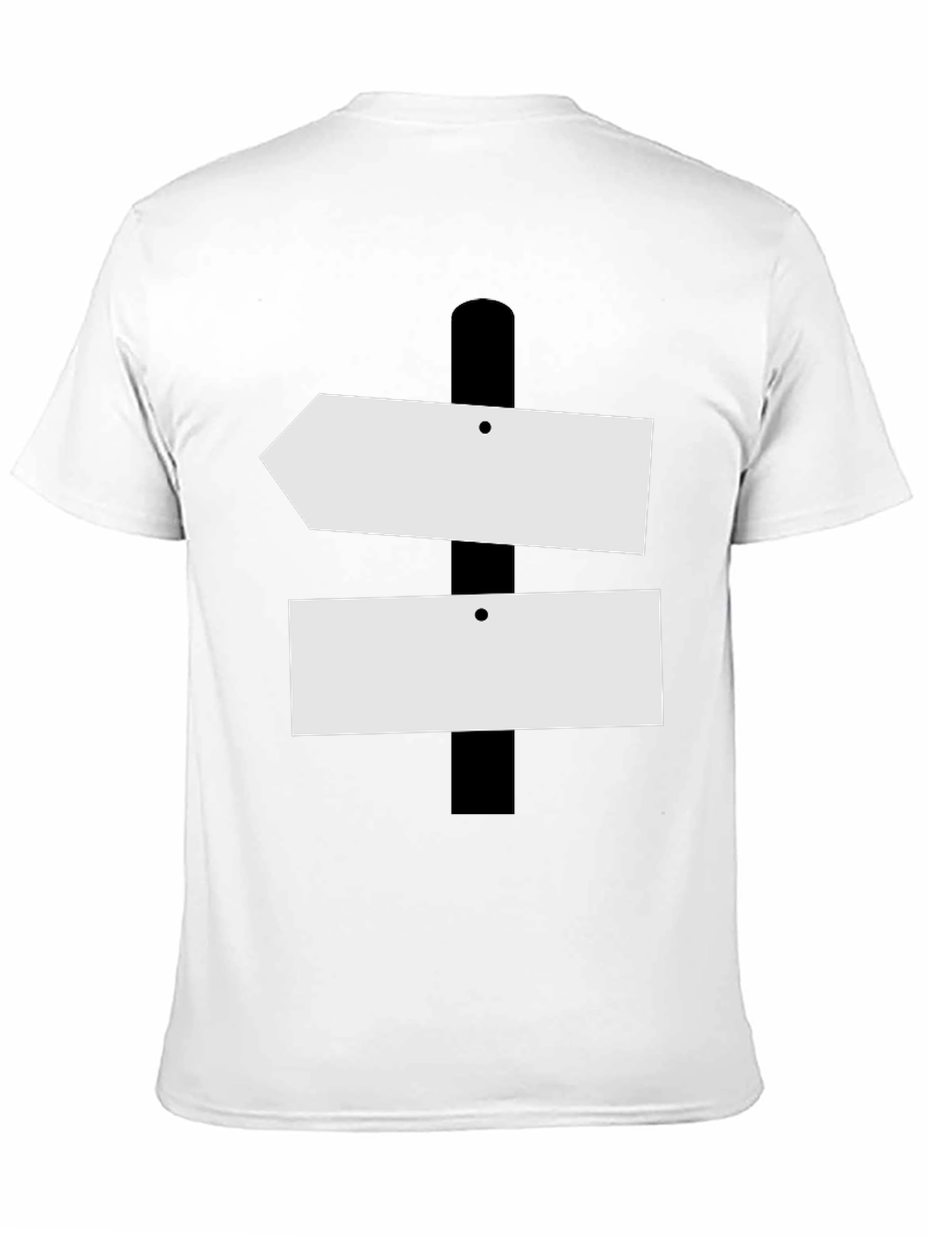 Black Directional Sign T-Shirt - Novelty Graphic Tee view 11