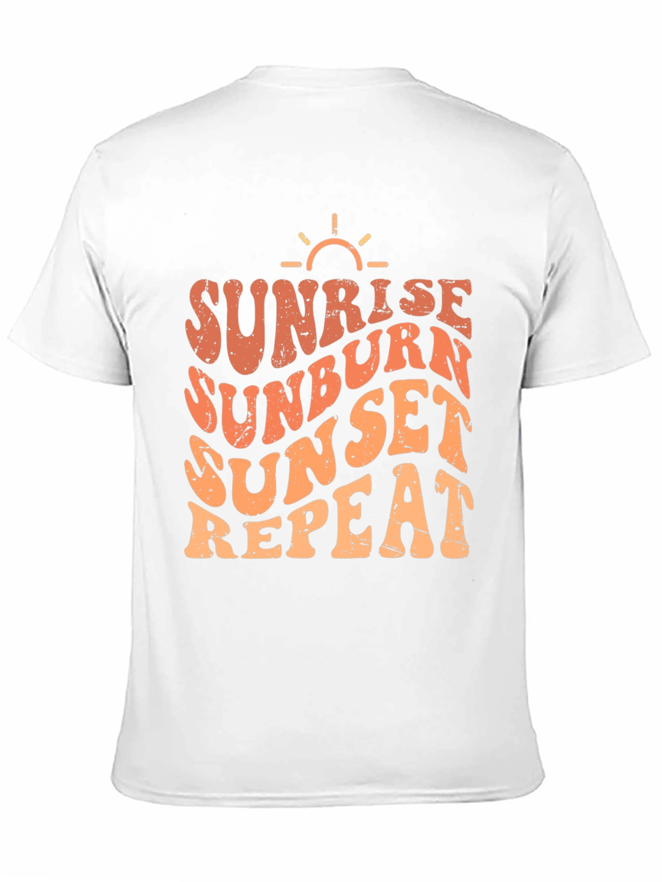 Black Sunrise Sunburn Sunset Repeat T-Shirt view 11