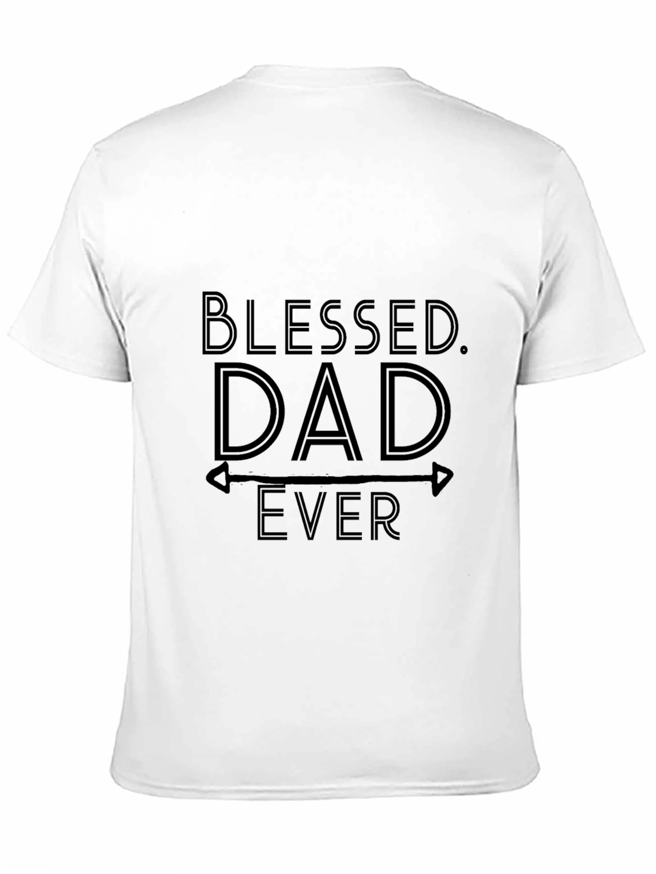Black Blessed Dad Ever Black T-Shirt view 11