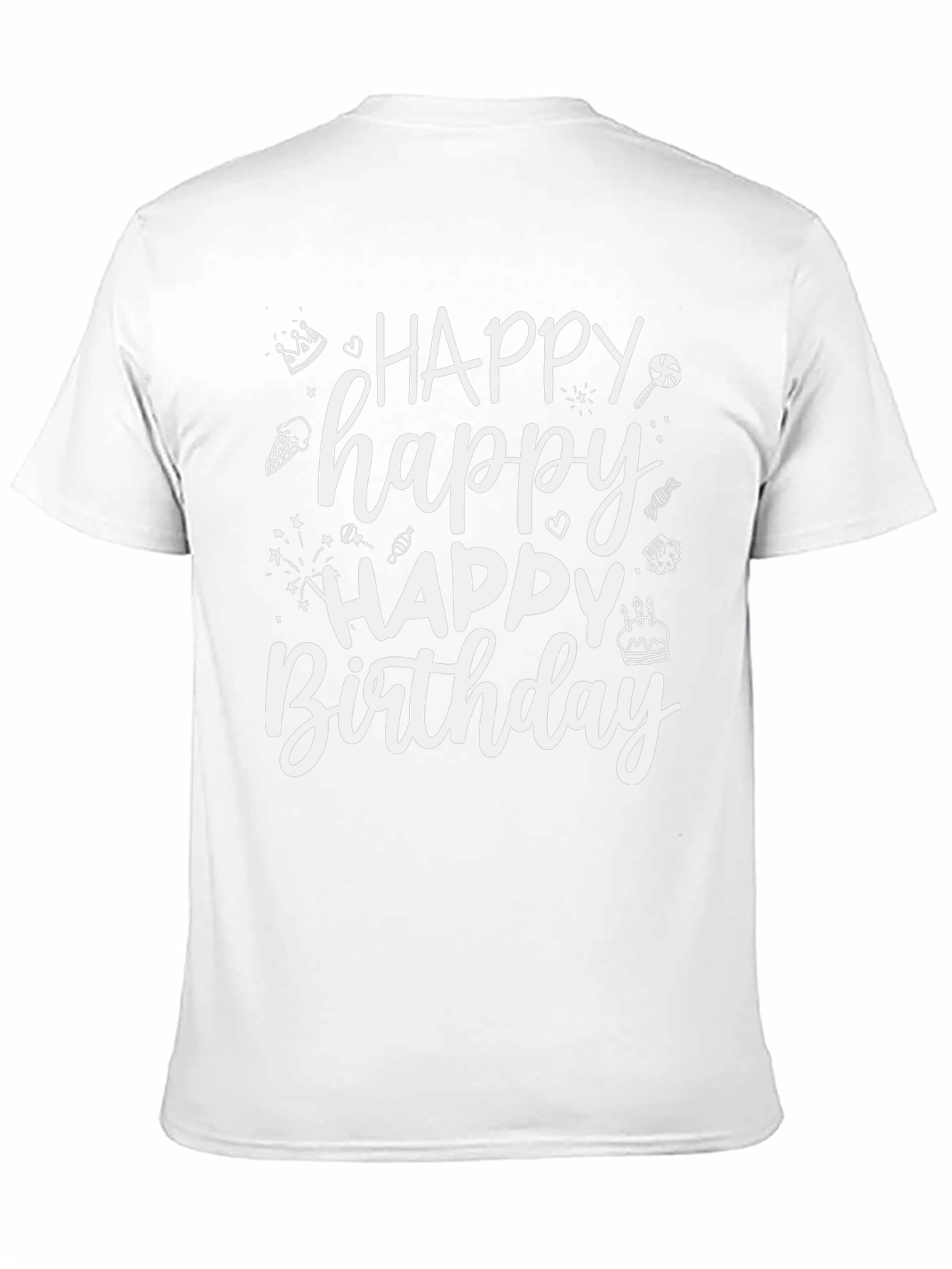 Black Happy Birthday Graphic Tee - Black Short Sleeve Shirt view 11