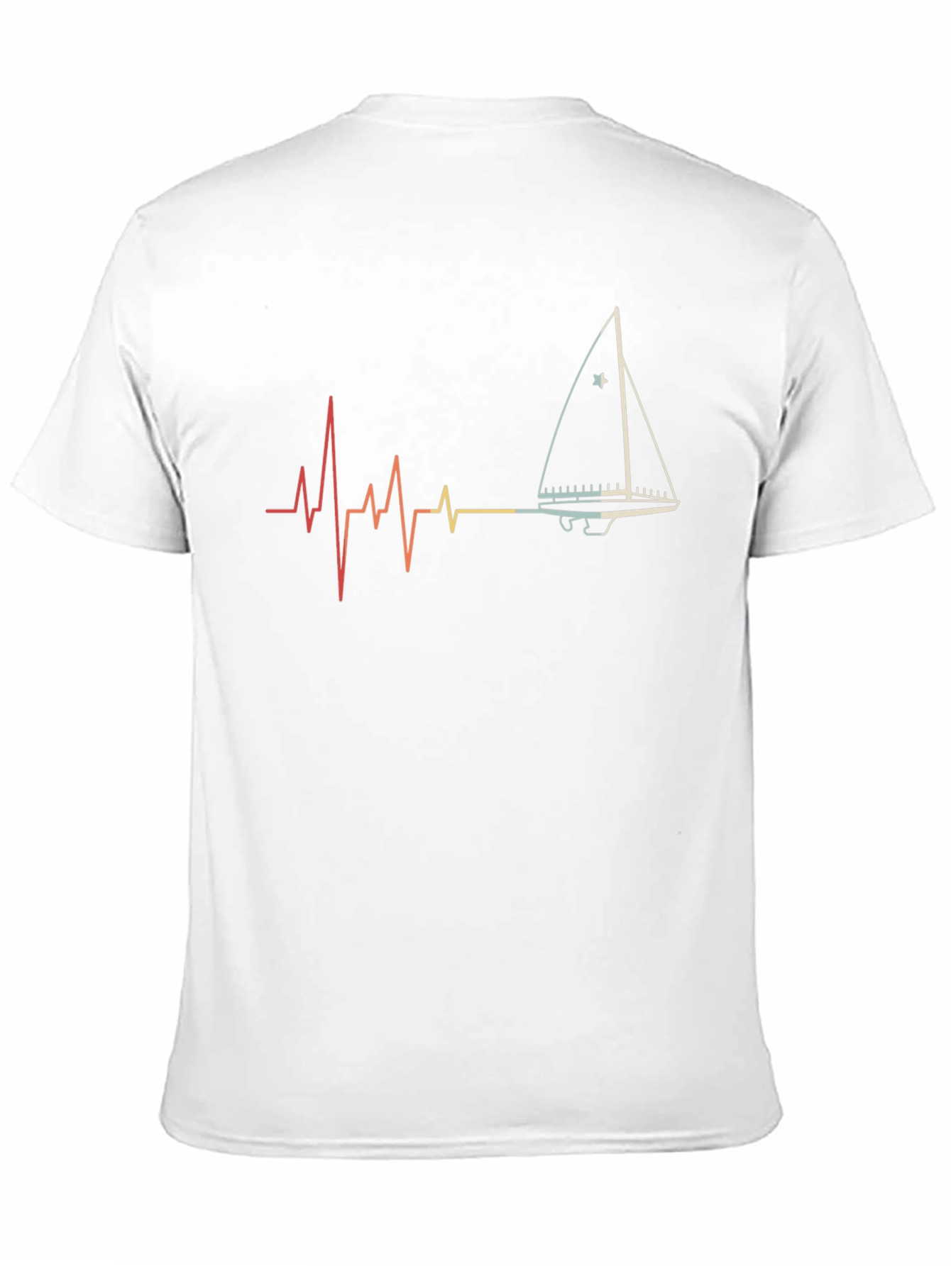 Sailboat Heartbeat Graphic Tee - Black - 11