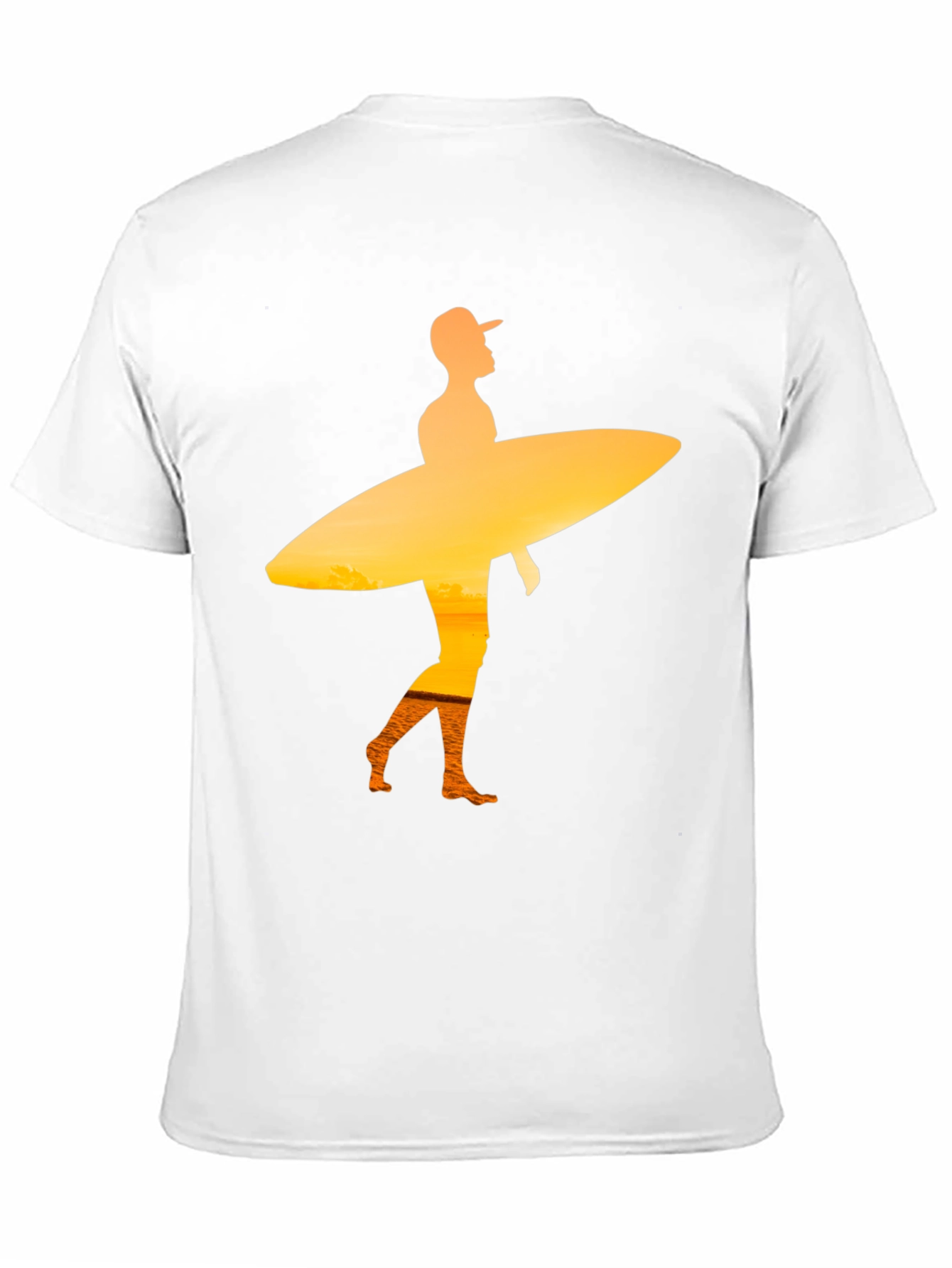 Black Sunset Surfer Graphic Tee - Black Cotton T-Shirt view 11
