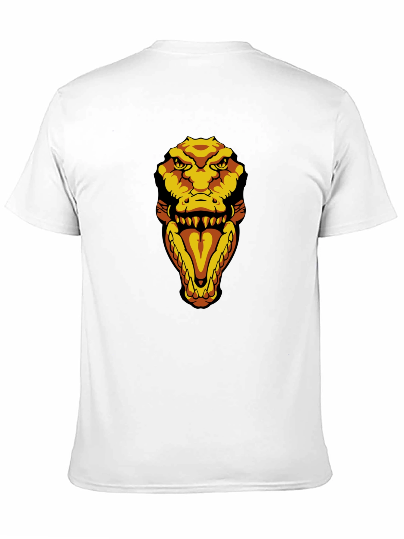 Black Men's Black T-Shirt with Croc Design view 11