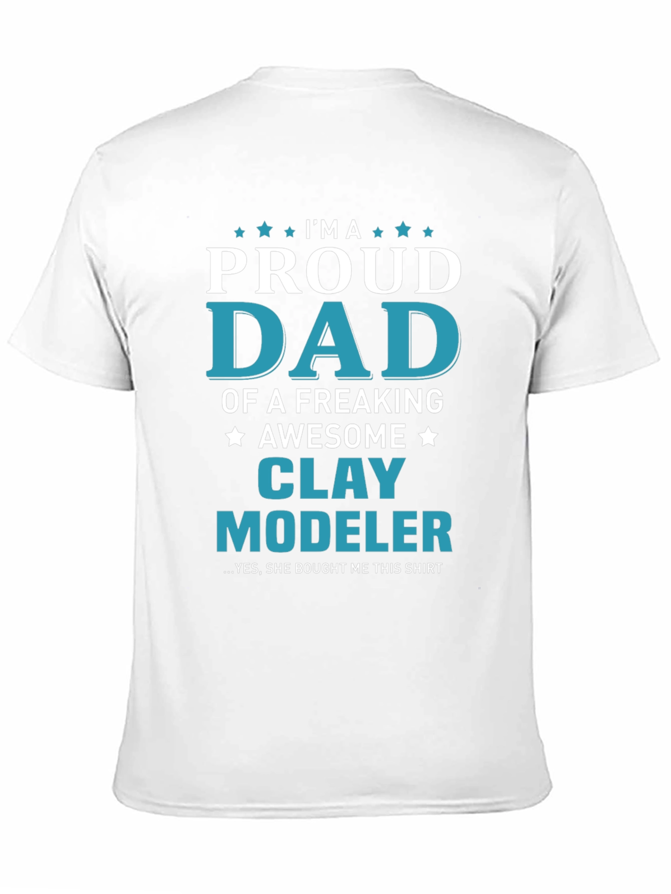 Black Proud Dad Clay Modeler Graphic Tee view 11