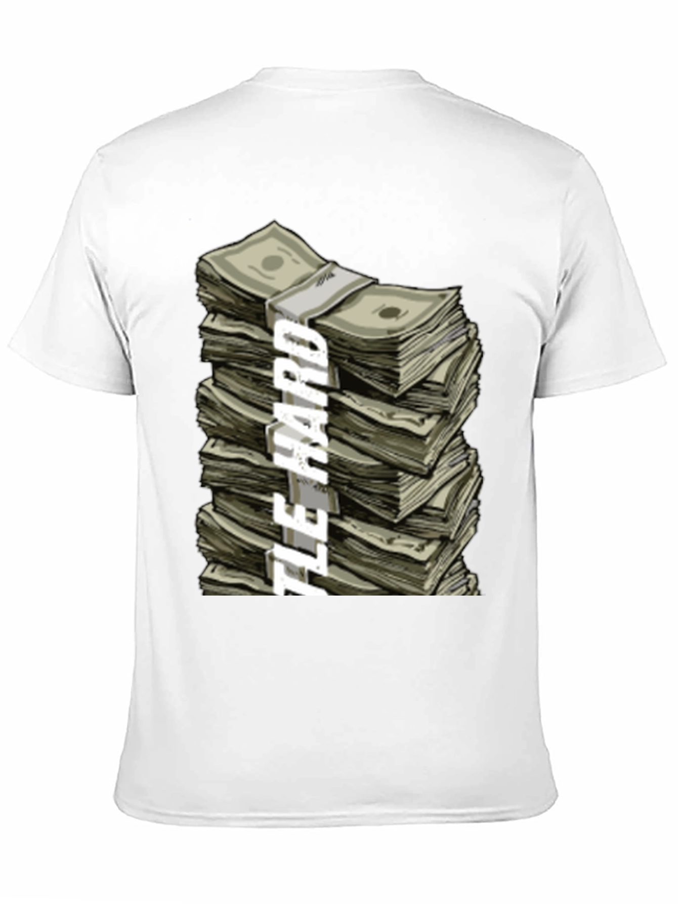Black Hustle Hard Stacked Money Graphic Tee view 11