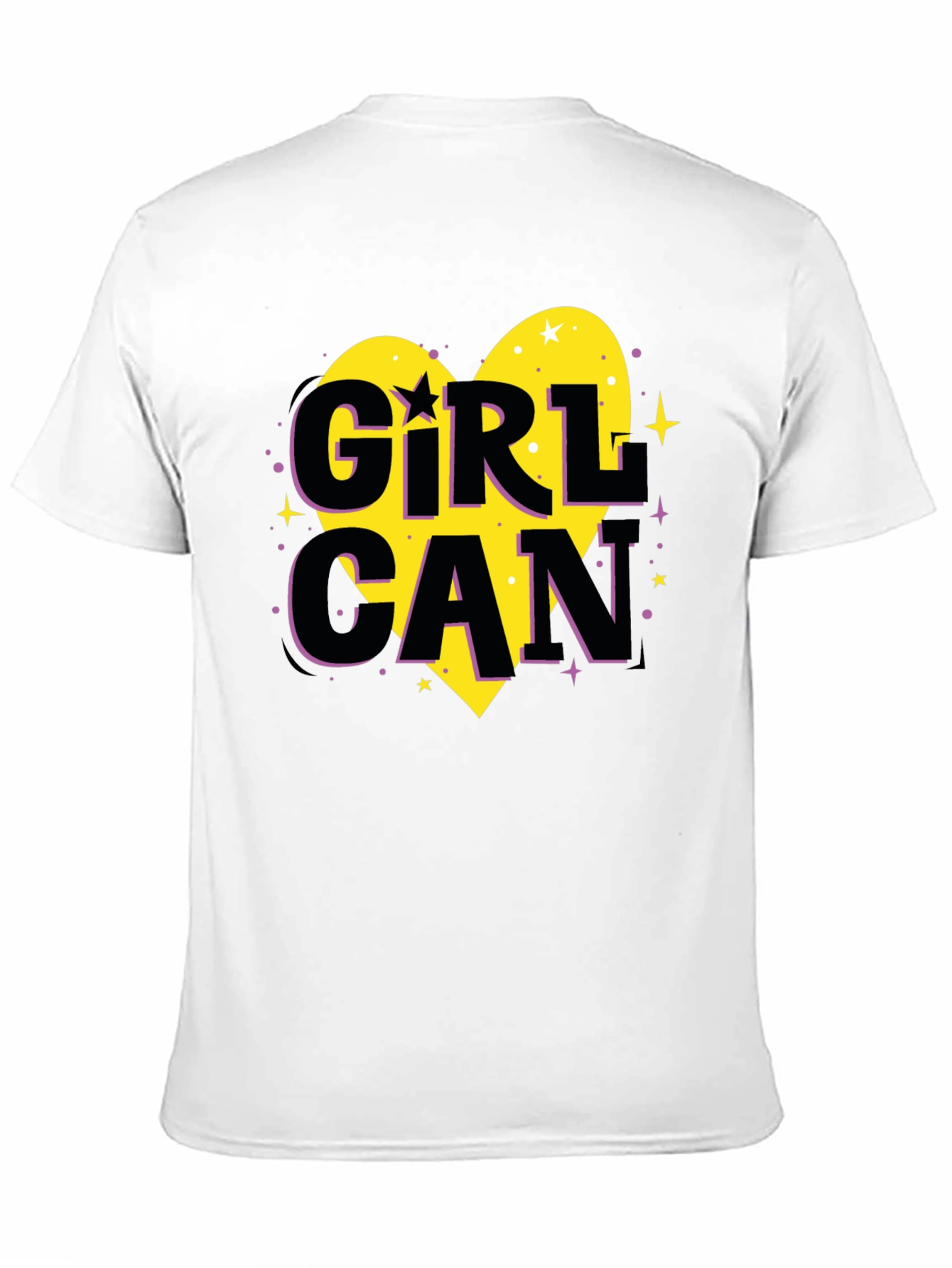 Black Girl Can Heart Graphic T-Shirt - Black view 11