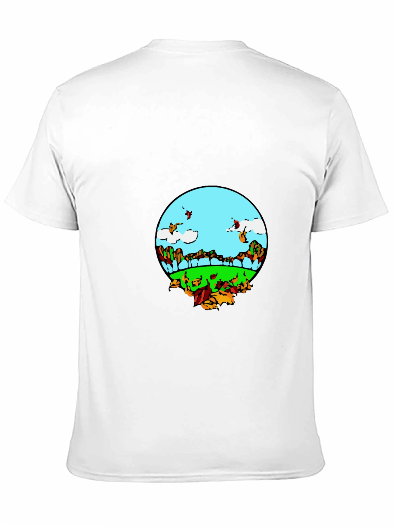 Black Nature Scene Graphic Tee - Black Casual T-Shirt view 11