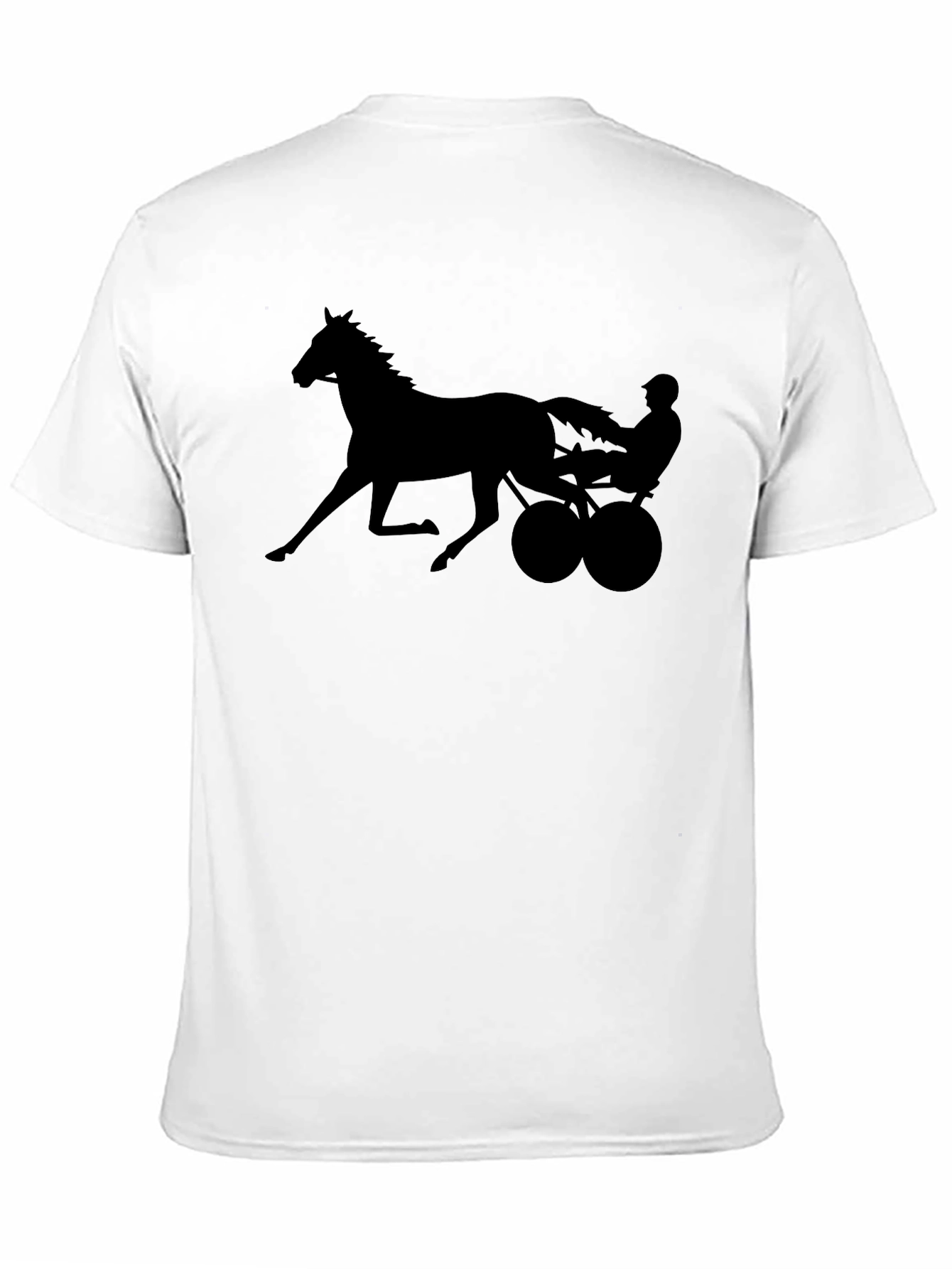 Black Horse and Cart Silhouette Tee - Black view 11