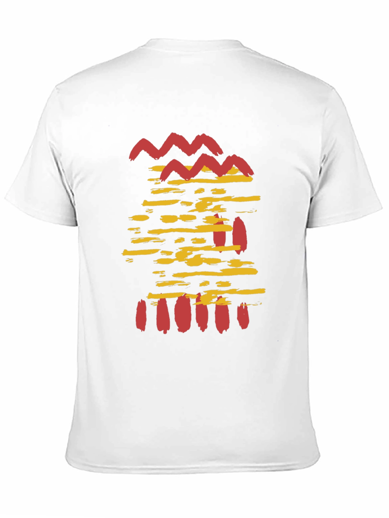 Black Abstract Graphic Print T-Shirt - Casual Men's Tee view 11