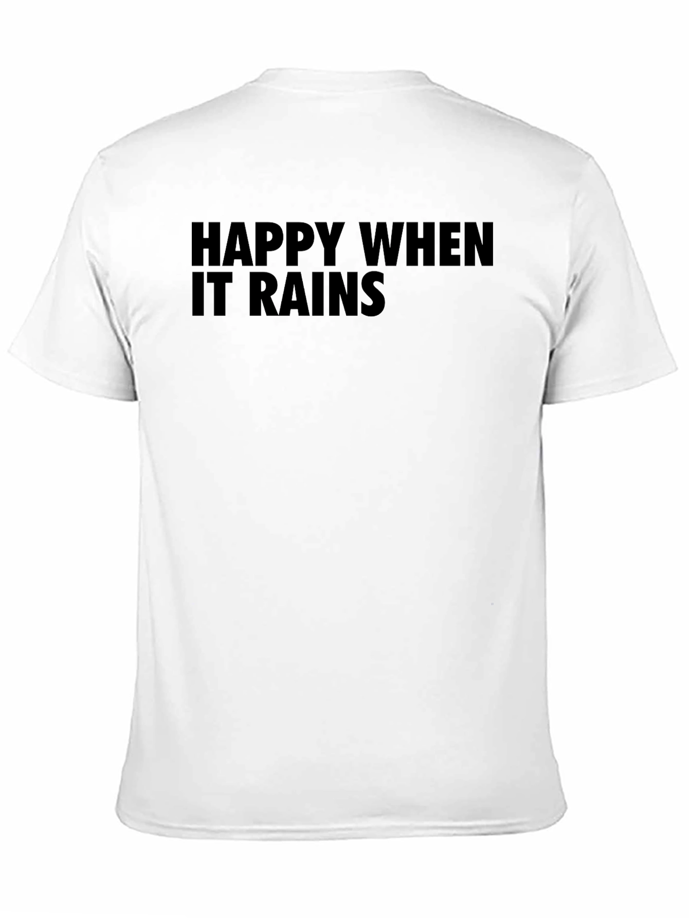 Black Happy When It Rains T-Shirt - Black view 11
