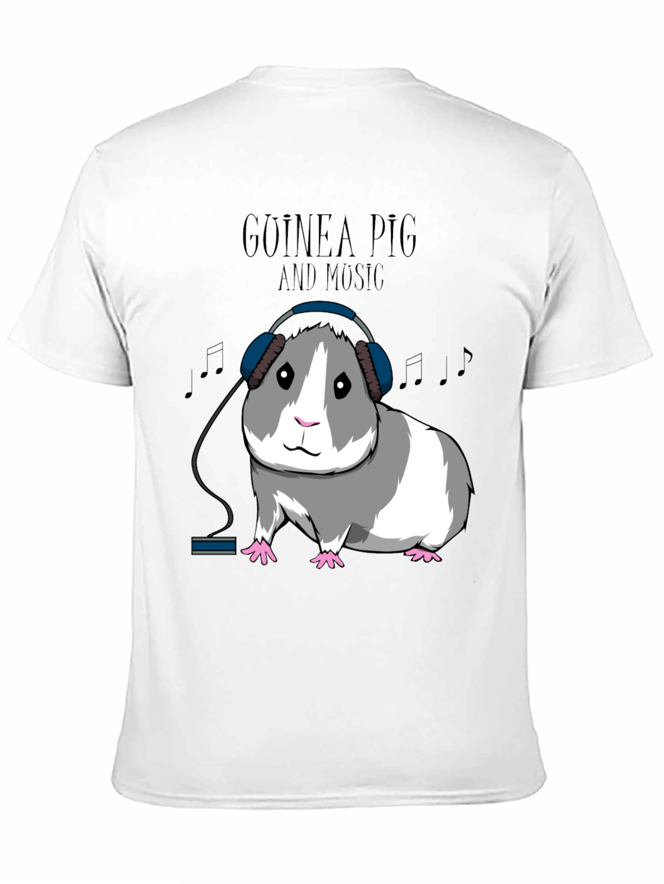 Black Guinea Pig Music T-Shirt view 11