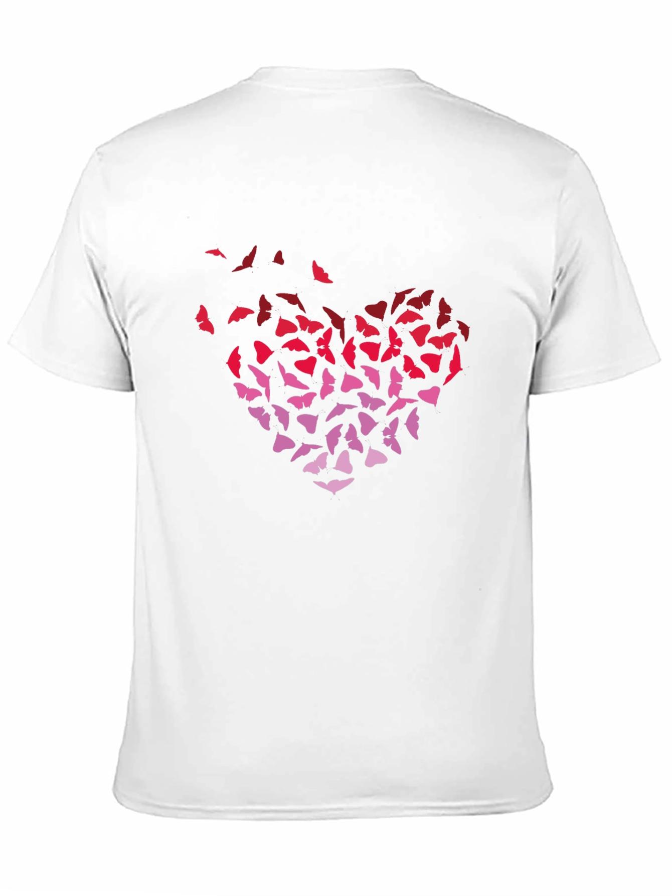 Black Butterfly Heart Graphic Tee - Stylish Men's Black T-Shirt view 11