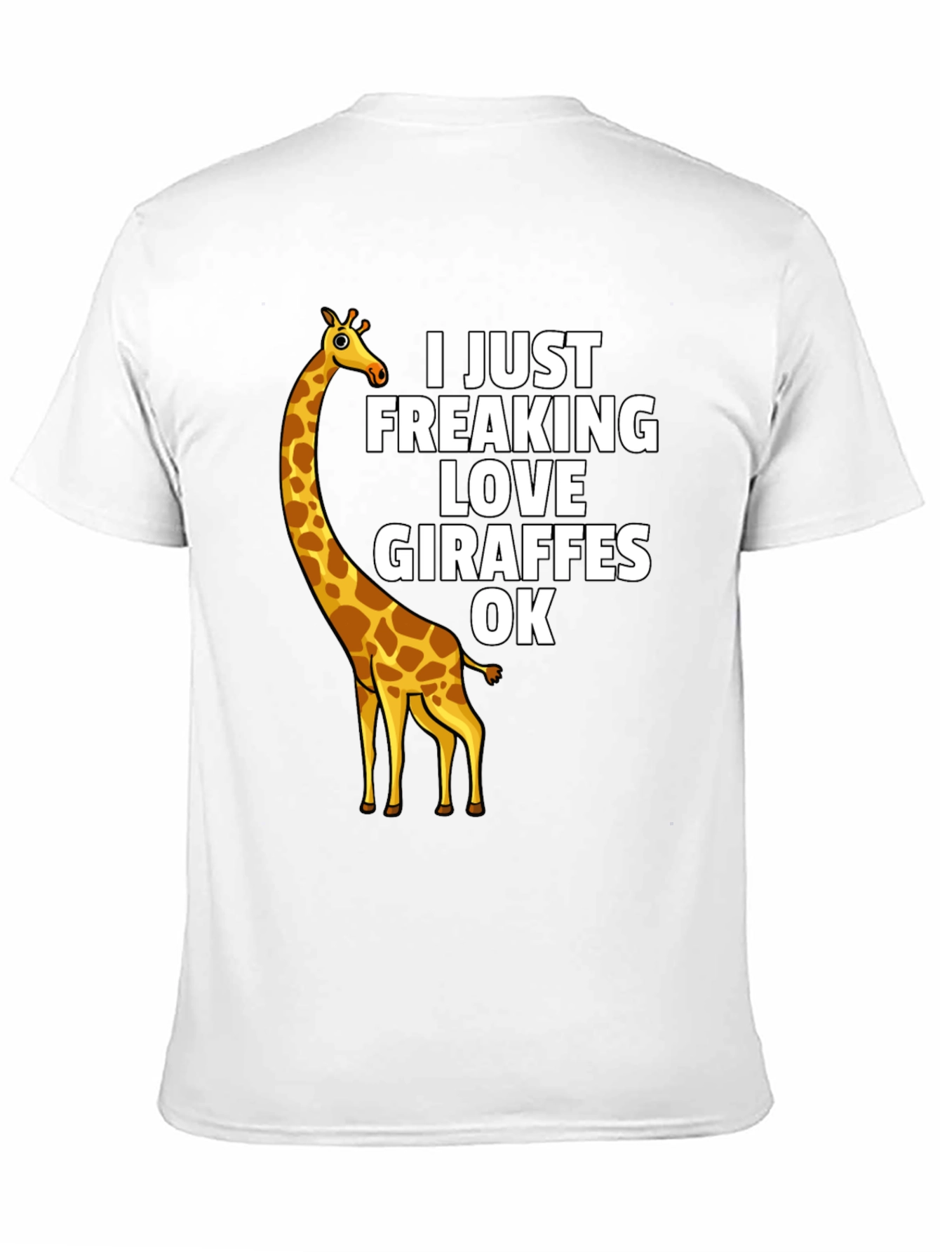 Black I Just Freaking Love Giraffes OK - Graphic T-Shirt view 11