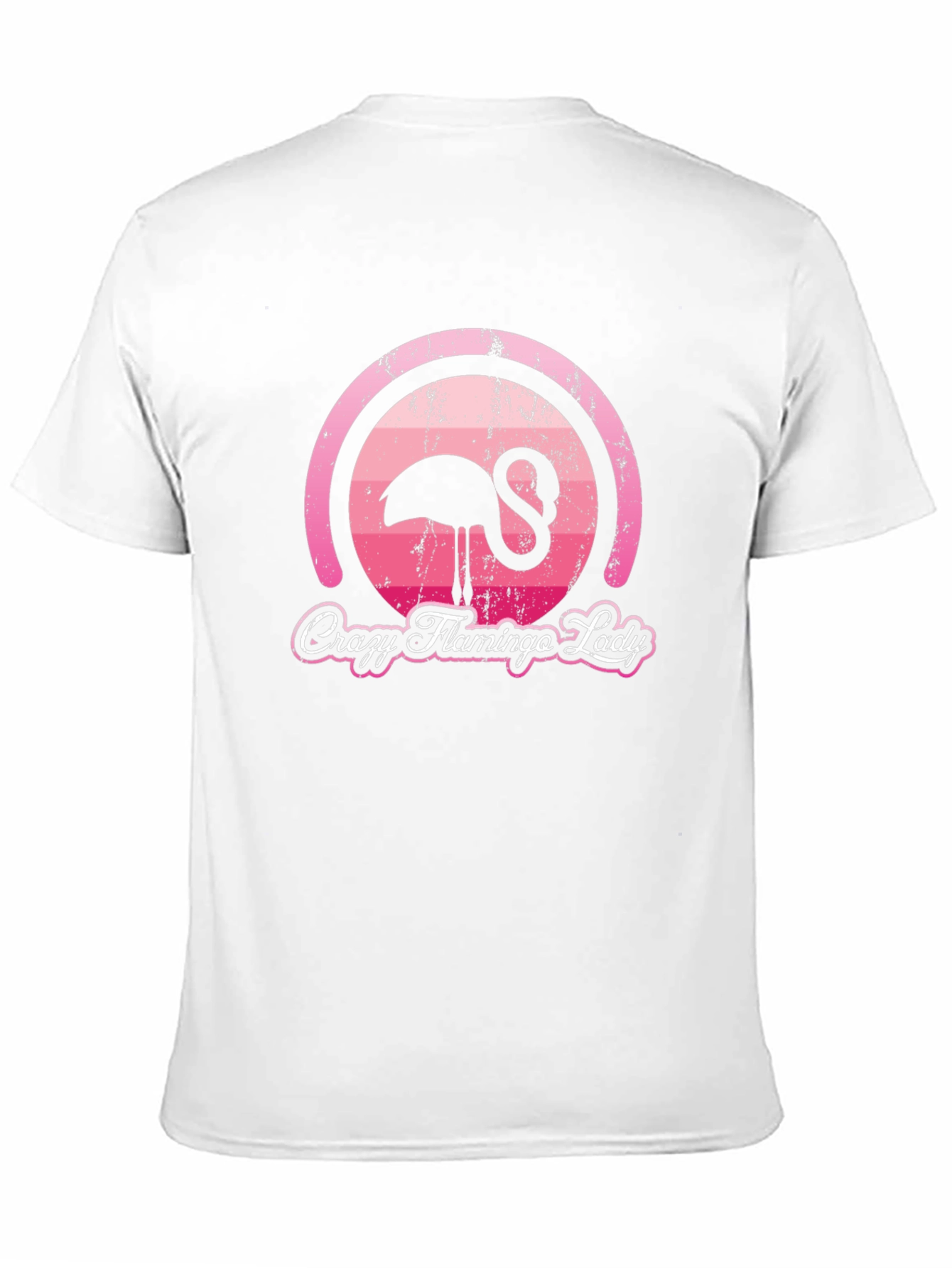 Black Crazy Flamingo Lady Graphic T-Shirt view 11