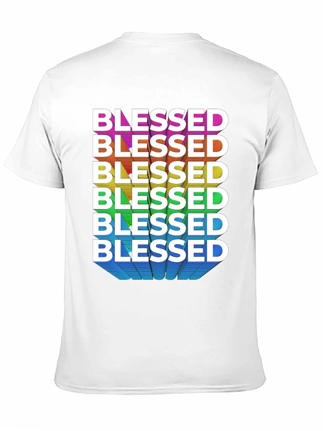 Black Blessed Rainbow Graphic Tee - Black view 11