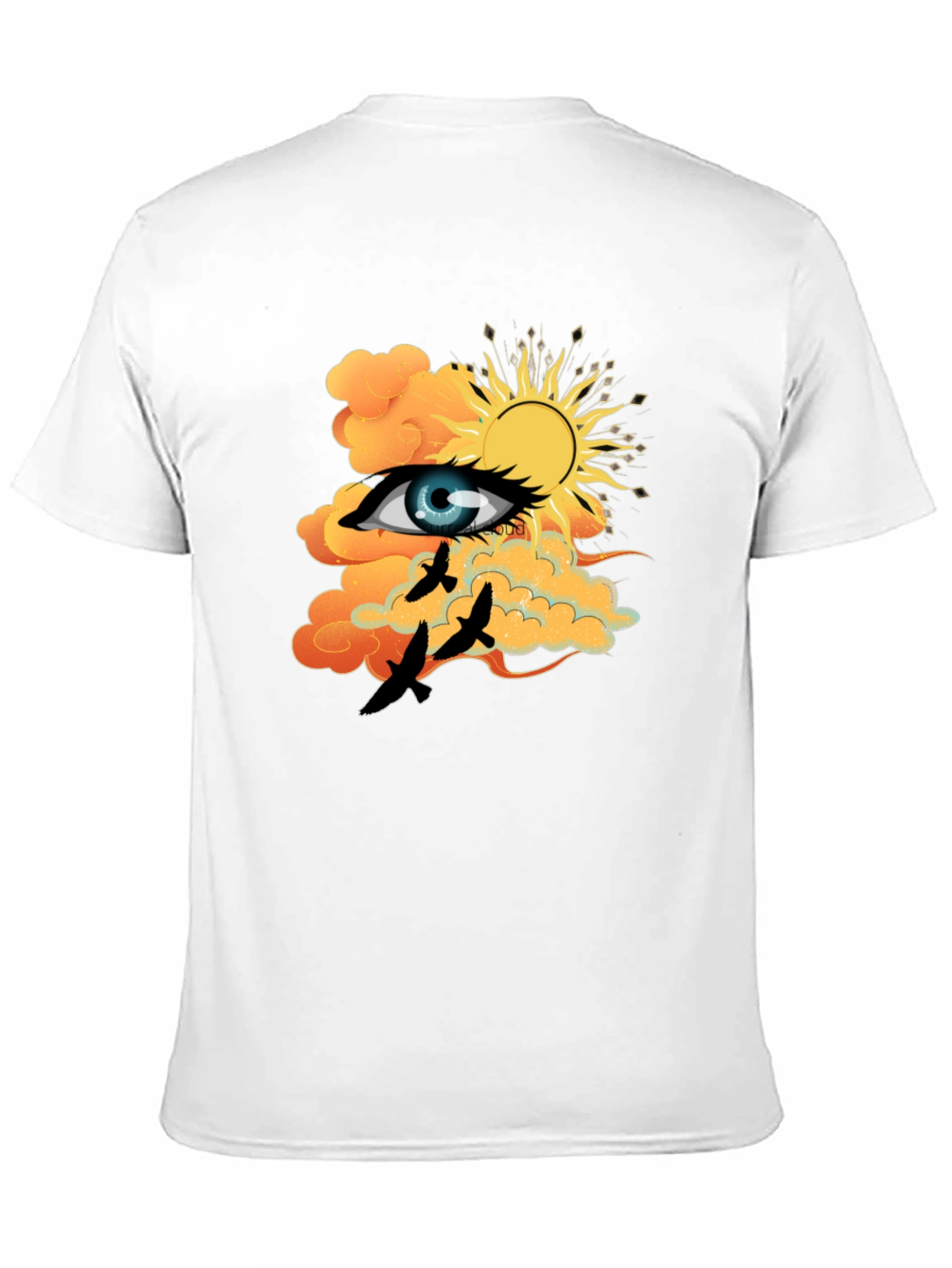 Black Eye & Sun Graphic Tee - Black Cotton Blend view 11