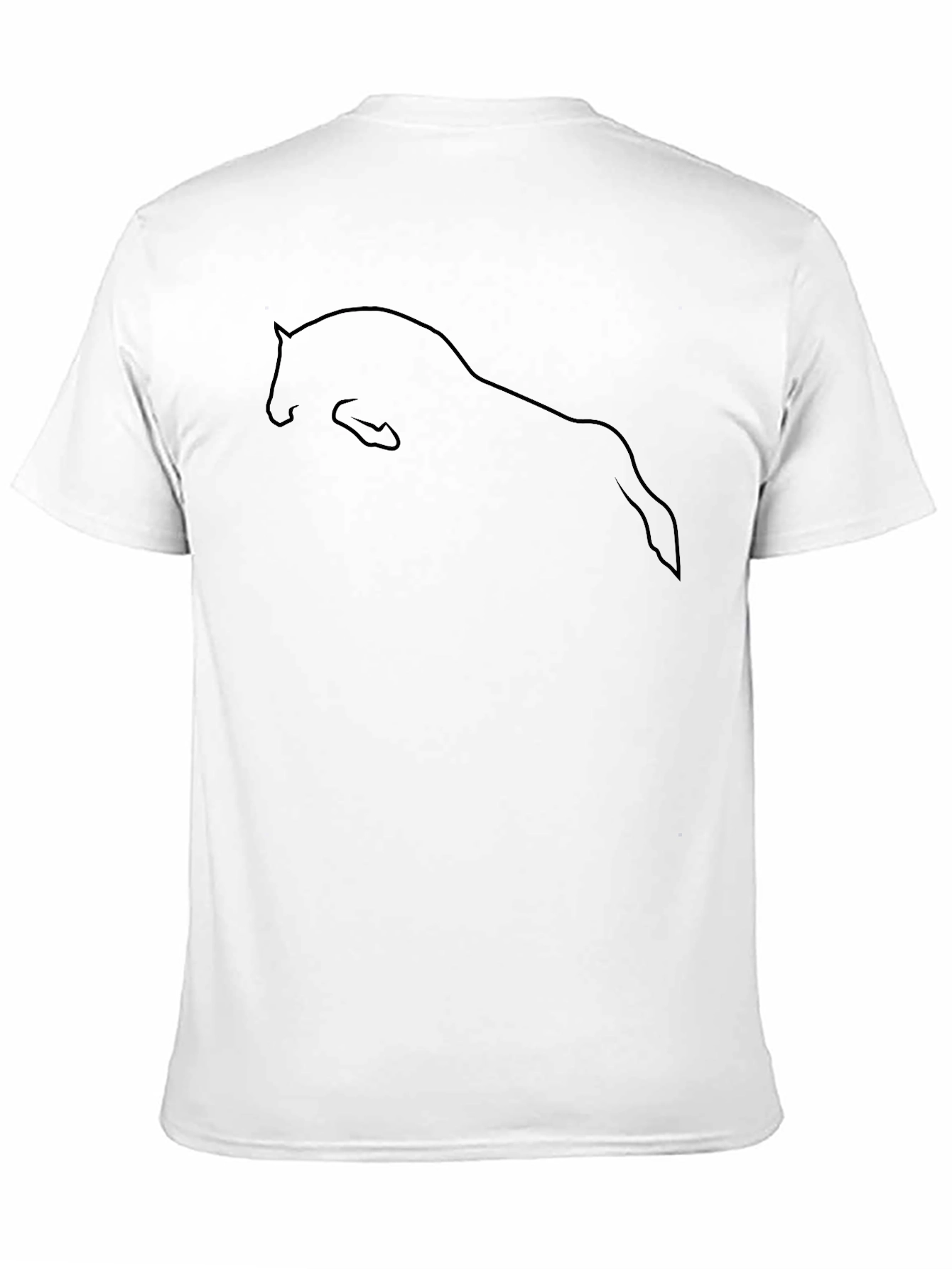 Black Black Horse Outline Graphic Tee view 11