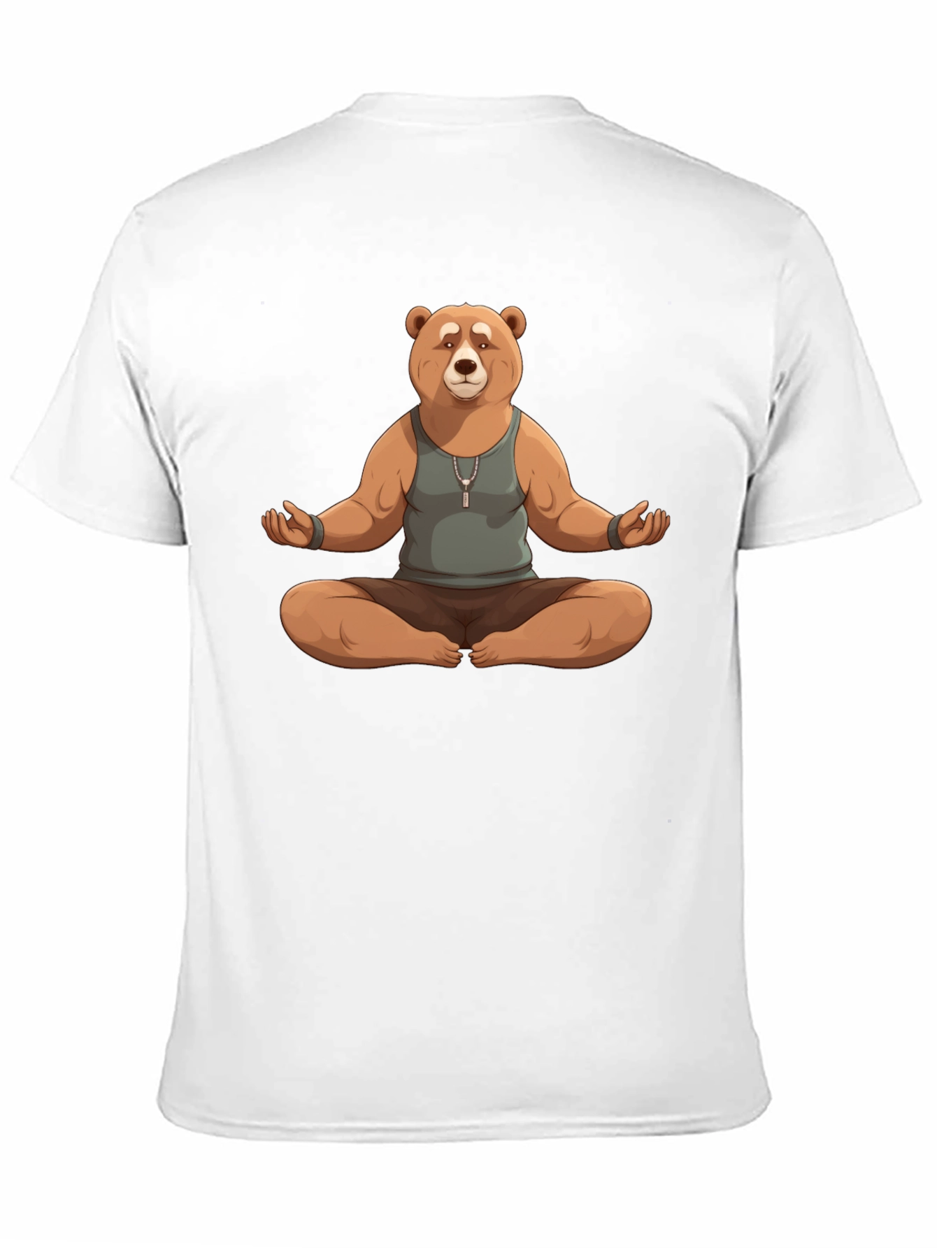 Black Meditating Bear Graphic Tee view 11