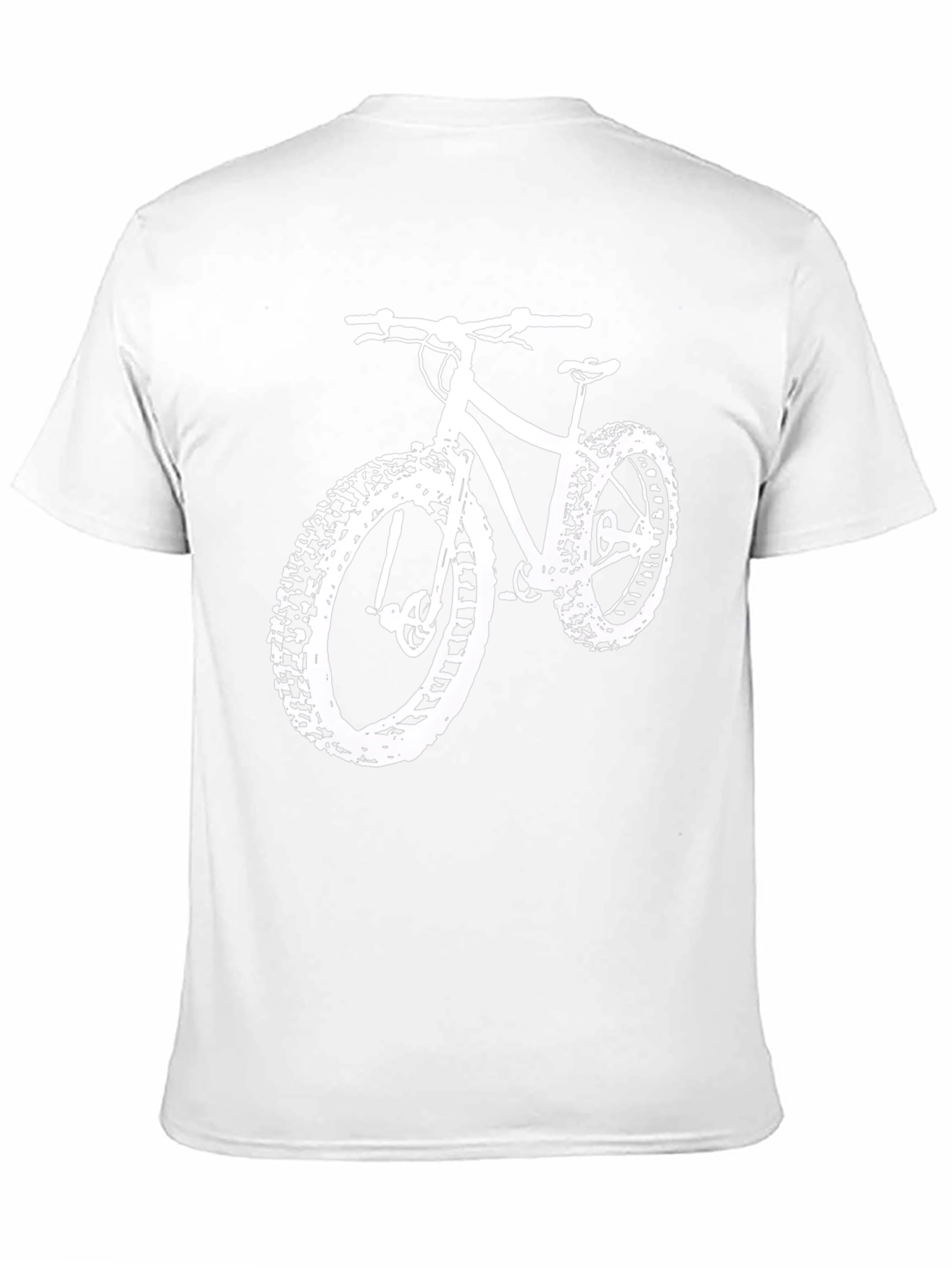 Black Fat Tire Bike T-Shirt - Black Cotton Blend Tee view 11