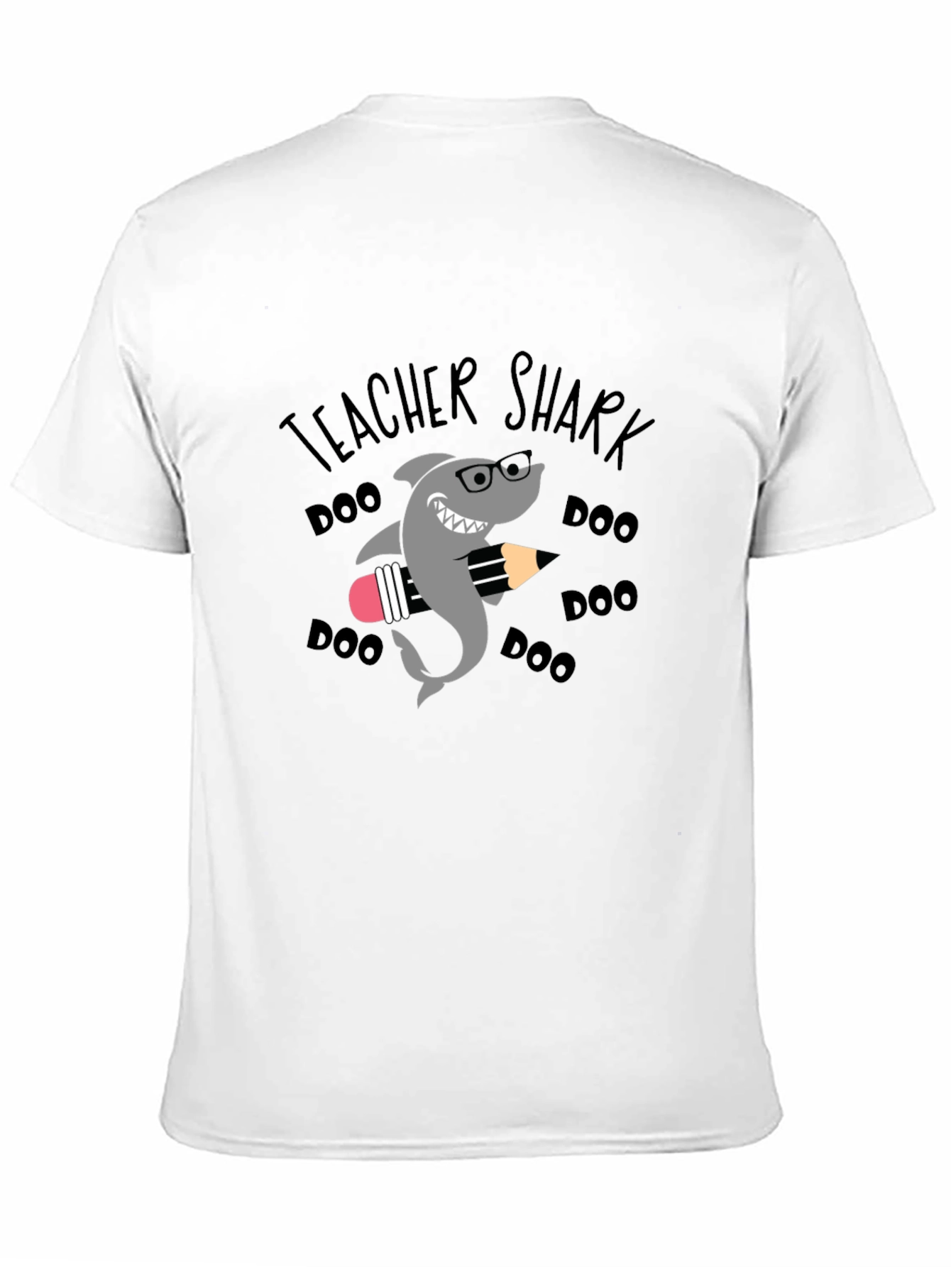 Black Teacher Shark Doo Doo Doo T-Shirt view 11