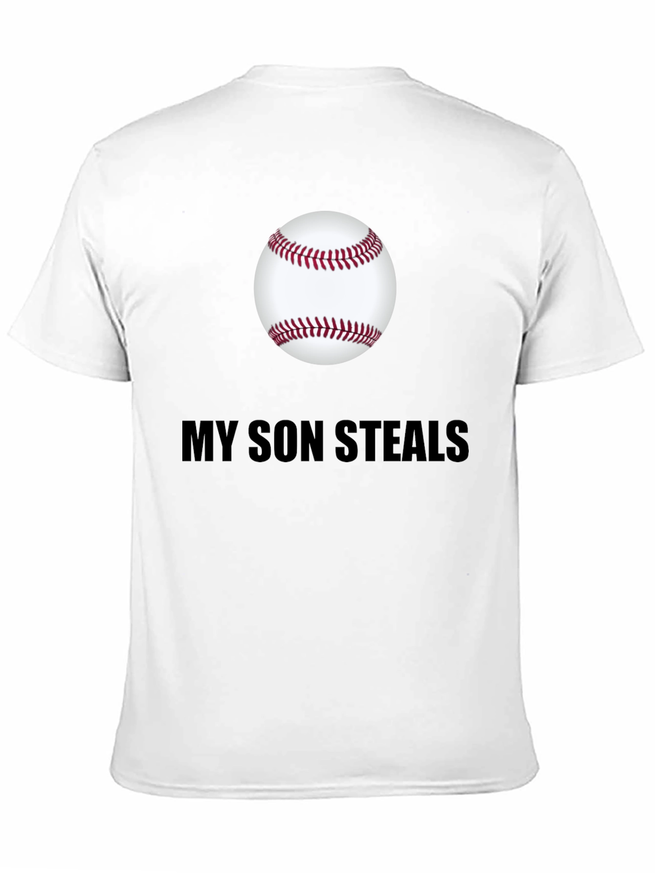 Black My Son Steals Baseball T-Shirt view 11