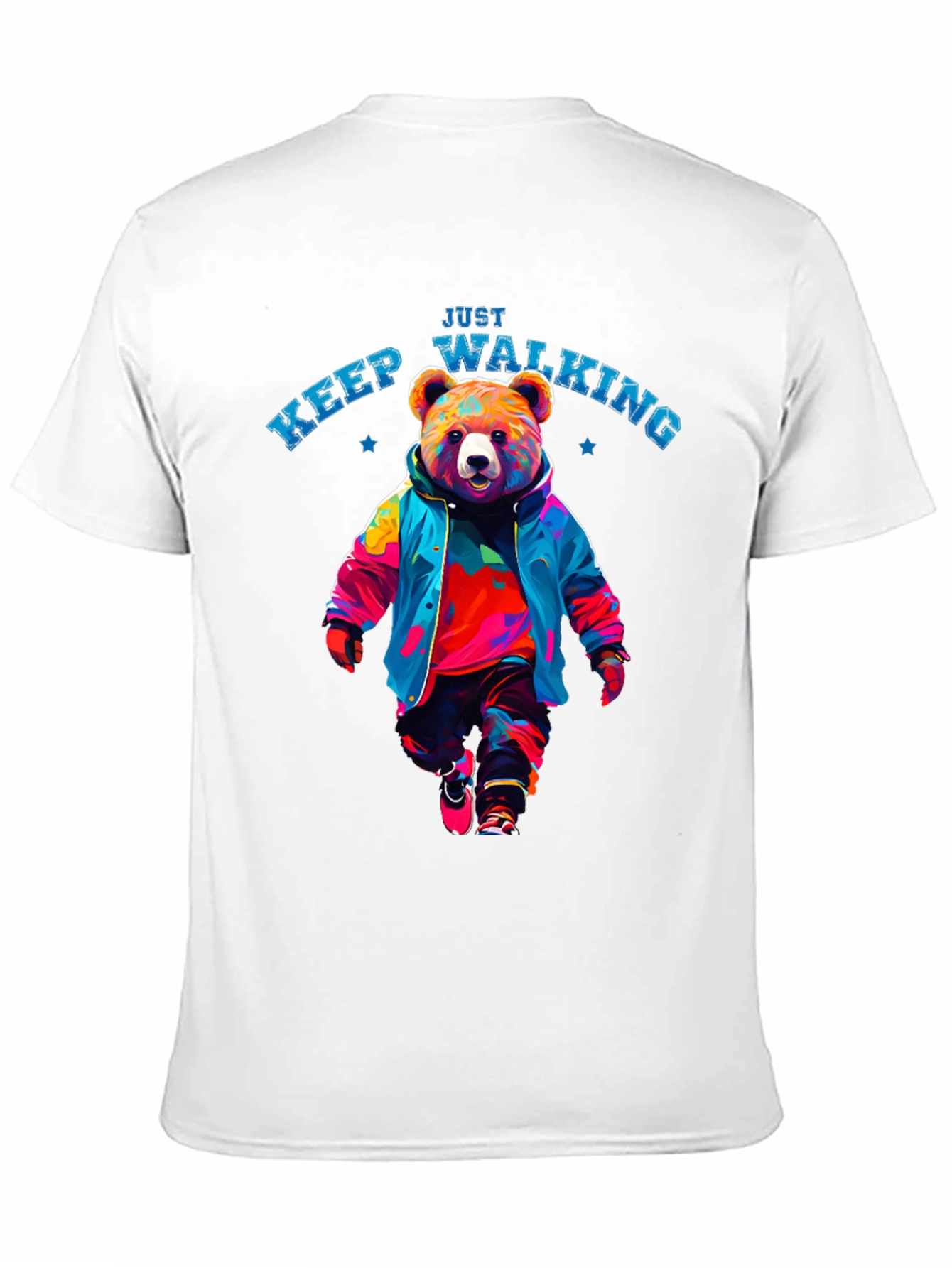 Black Just Keep Walking Bear T-Shirt view 11
