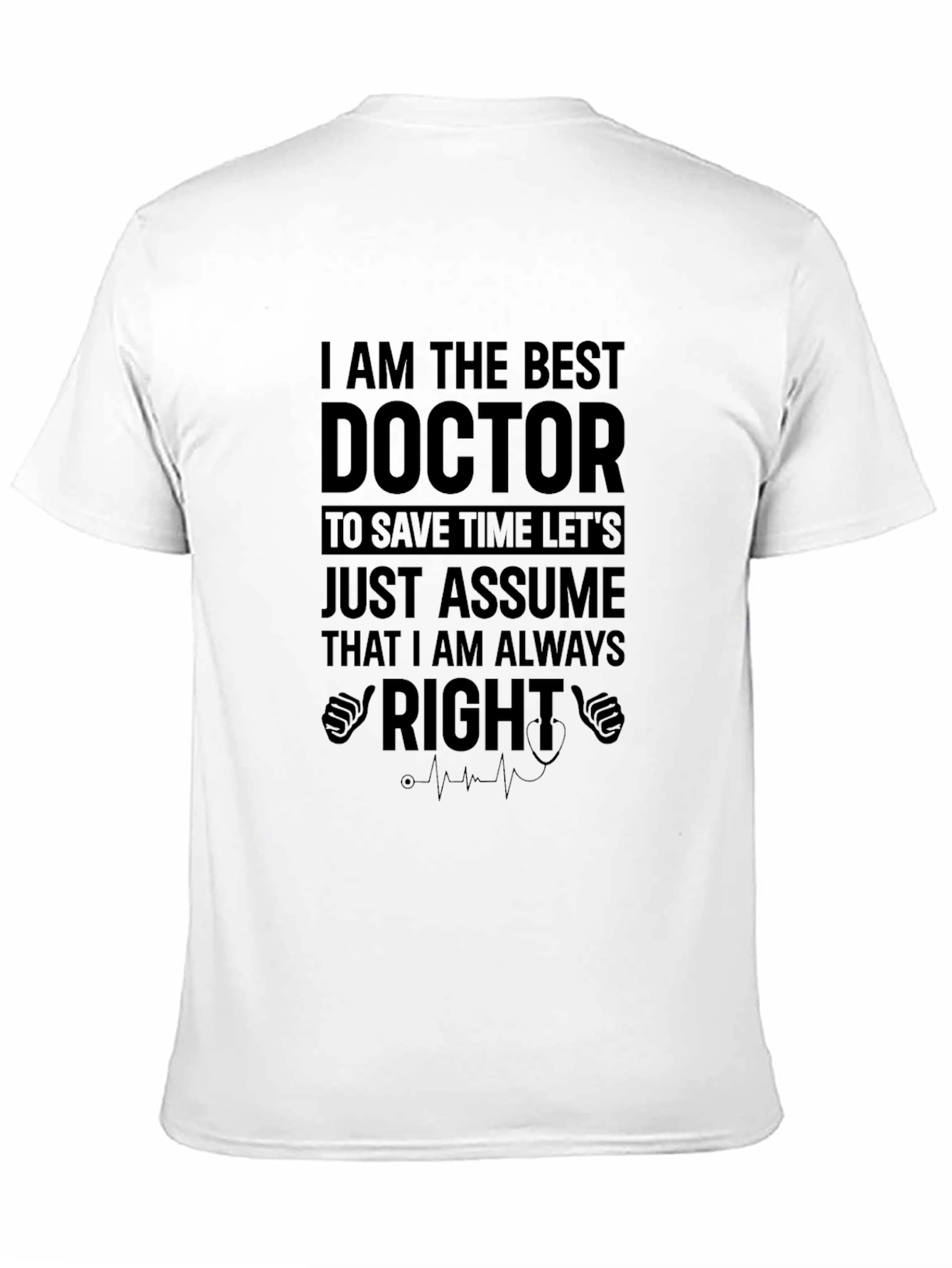 Black Best Doctor Funny T-Shirt view 11